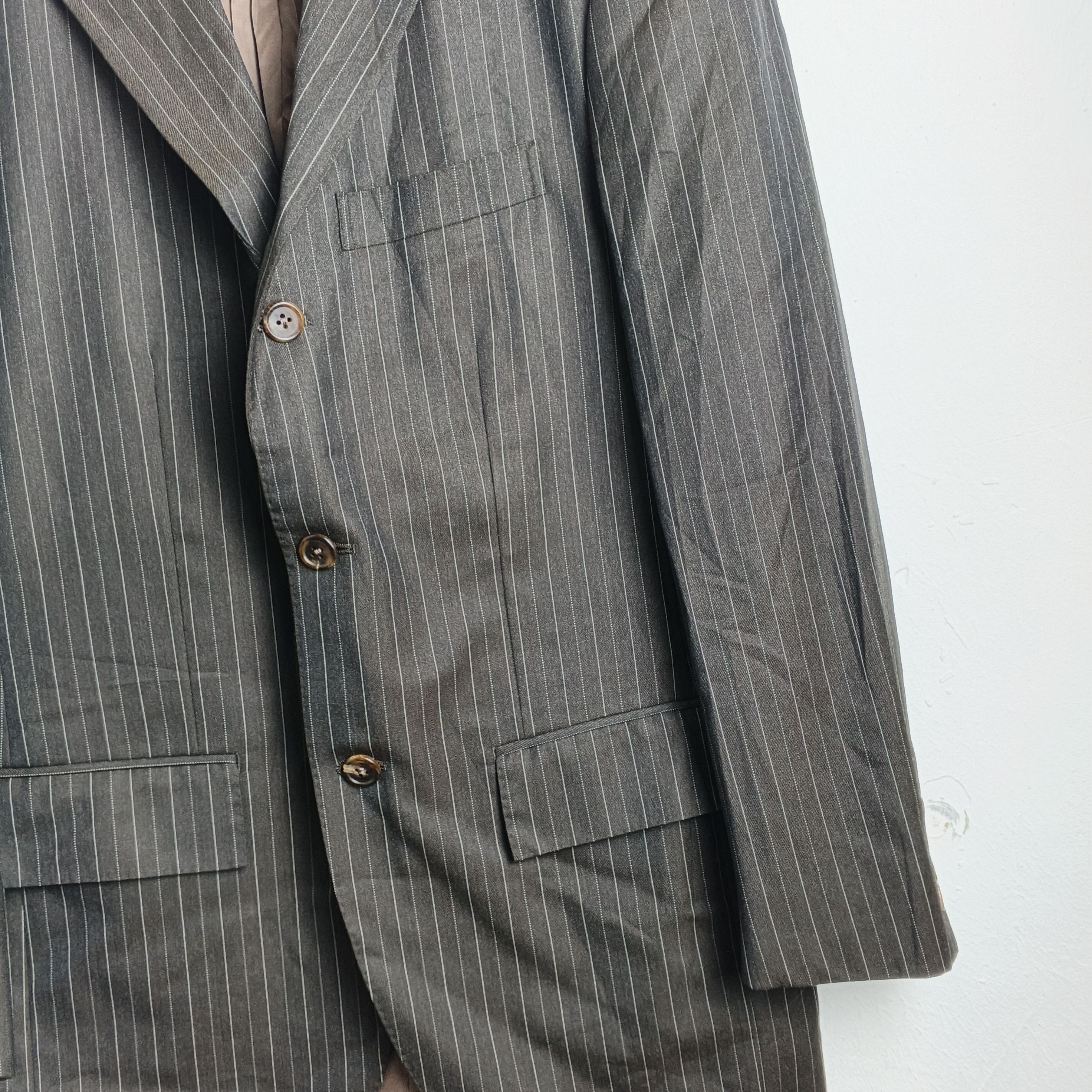 Polo Ralph Lauren Vintage Polo Ralph Lauren Fish Tail Striped Blazer Size 38S - 4 Thumbnail