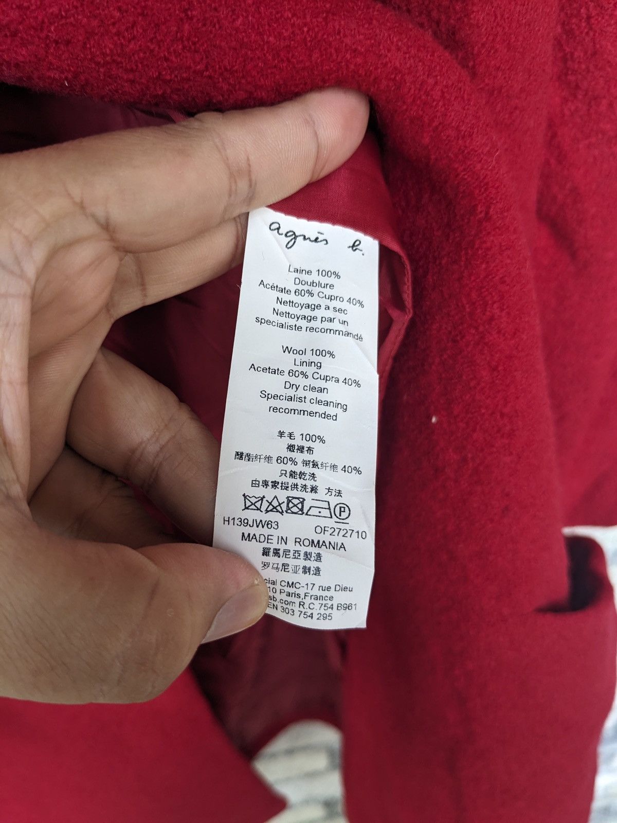 agnes b. Agnès b. Paris Wool Coat - Made in Romania - Size 1 Size S / US 4 / IT 40 - 4 Thumbnail