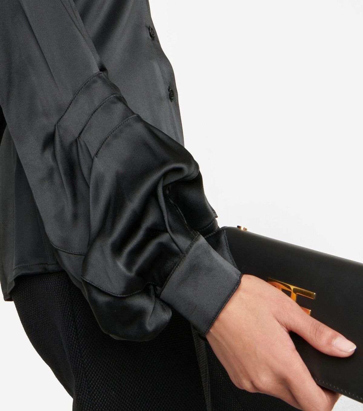 Tom Ford o1y0226 Solid Color Shirt in Black Size XS / US 0-2 / IT 36-38 - 3 Thumbnail