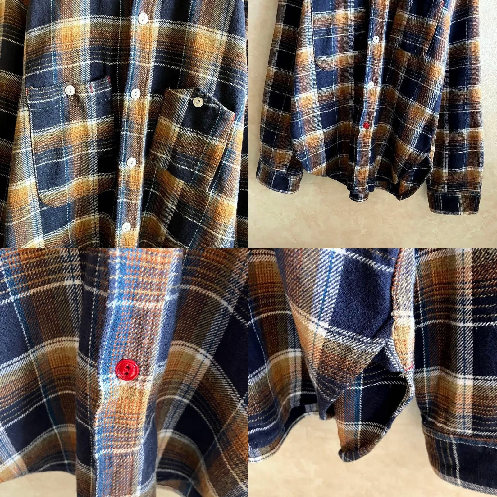 Engineered Garments ENGINEERED GARMENTS OMBRE CHECK FLANNEL SHIRT MEN MULTICOLOR COTTON SIZE M USED Size US M / EU 48-50 / 2 - 8 Thumbnail