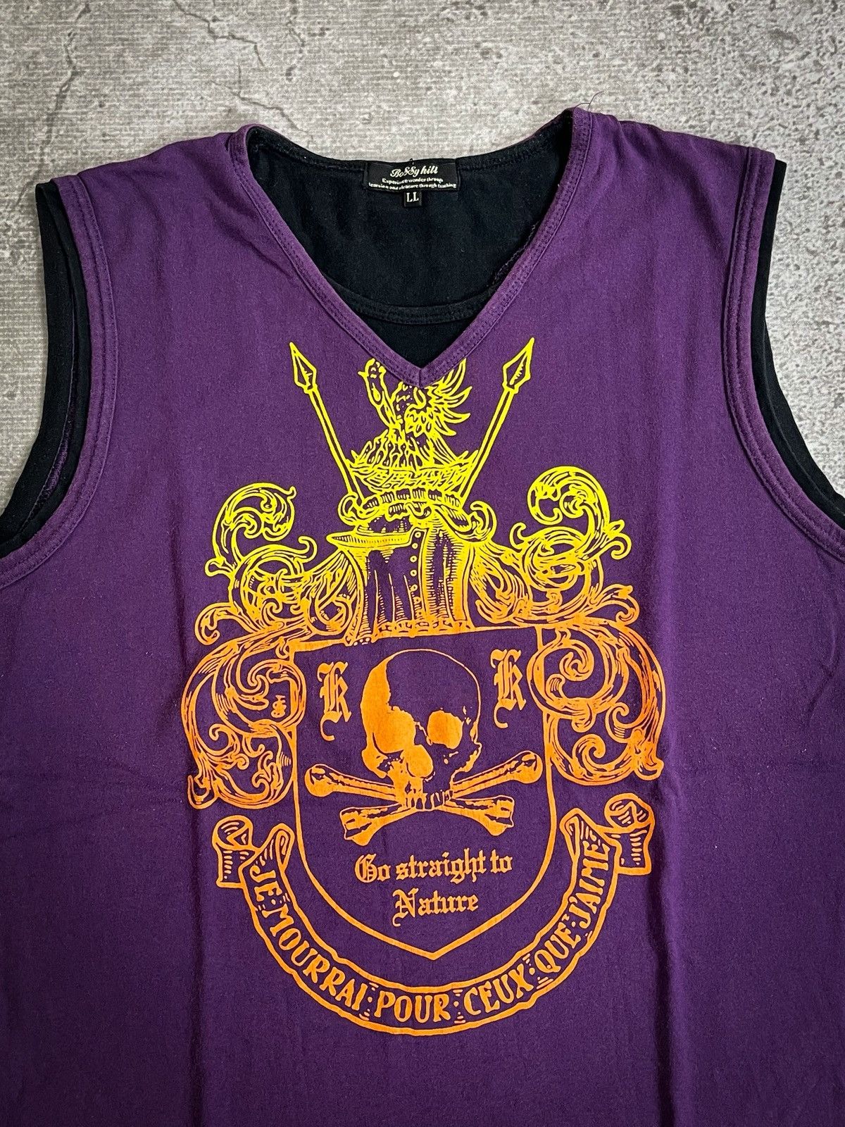 If Six Was Nine Bossy Hill Skull Double Layered Tanktop Size US XL / EU 56 / 4 - 3 Thumbnail