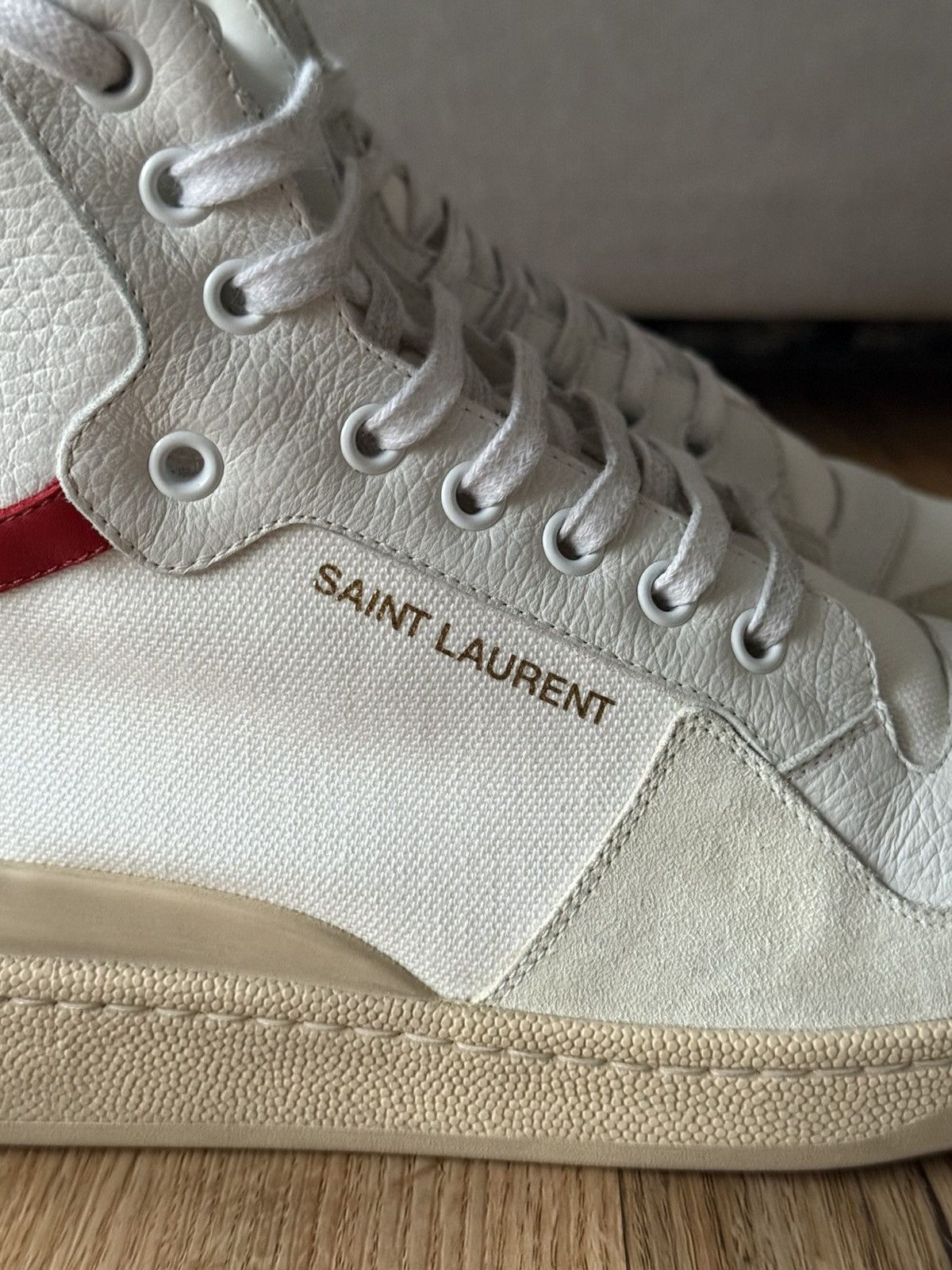 Saint Laurent Paris Saint Laurent Paris SL/24 Mid Top Sneakers – White Leopard Size US 8 / EU 41 - 2 Thumbnail