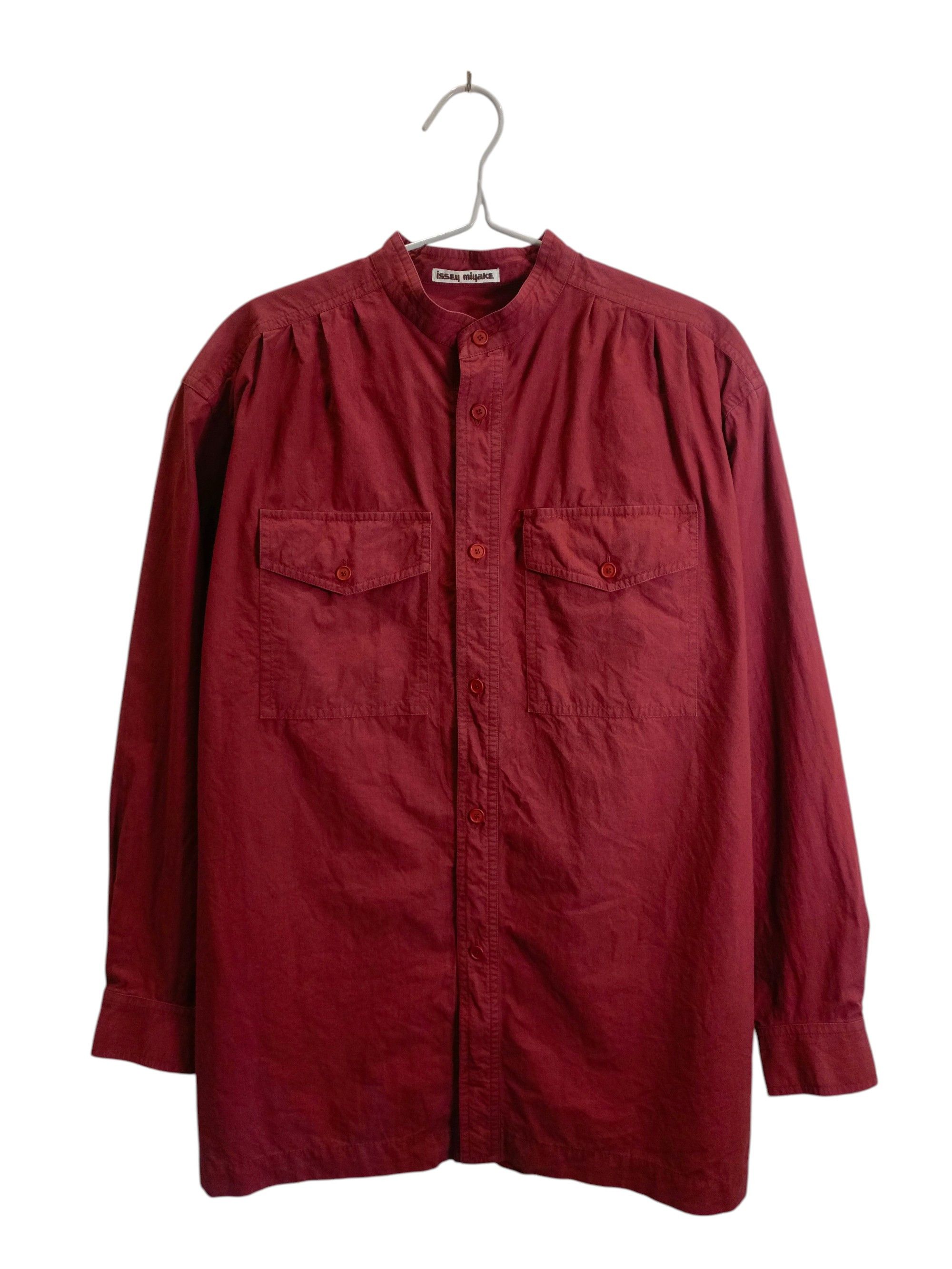 Issey Miyake Issey Miyake Collarless Double Pocket Shirt Size US M / EU 48-50 / 2 - 1 Thumbnail