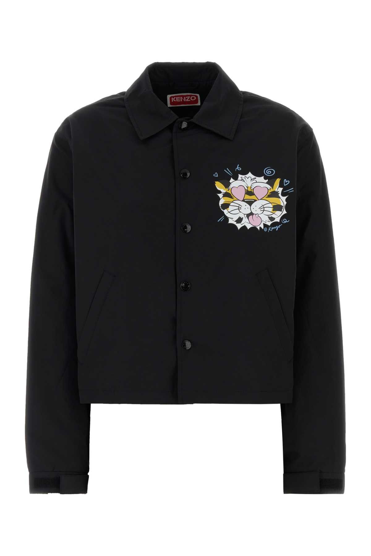 Kenzo Black Cotton Blend Jacket Size S / US 4 / IT 40 - 1 Thumbnail