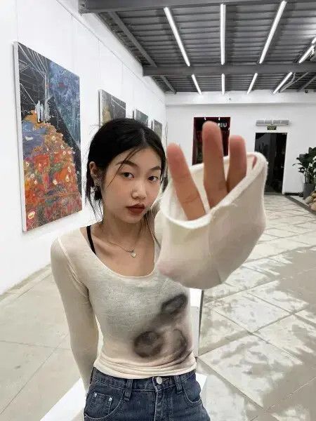 Grunge Aesthetics Mesh Top