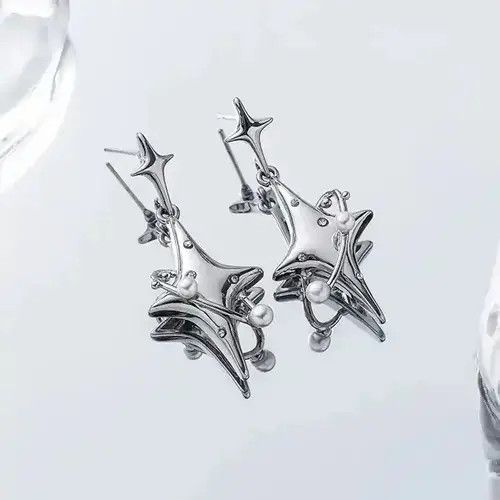 Jewelry Y2K Star Drop Earring Size ONE SIZE - 7 Thumbnail