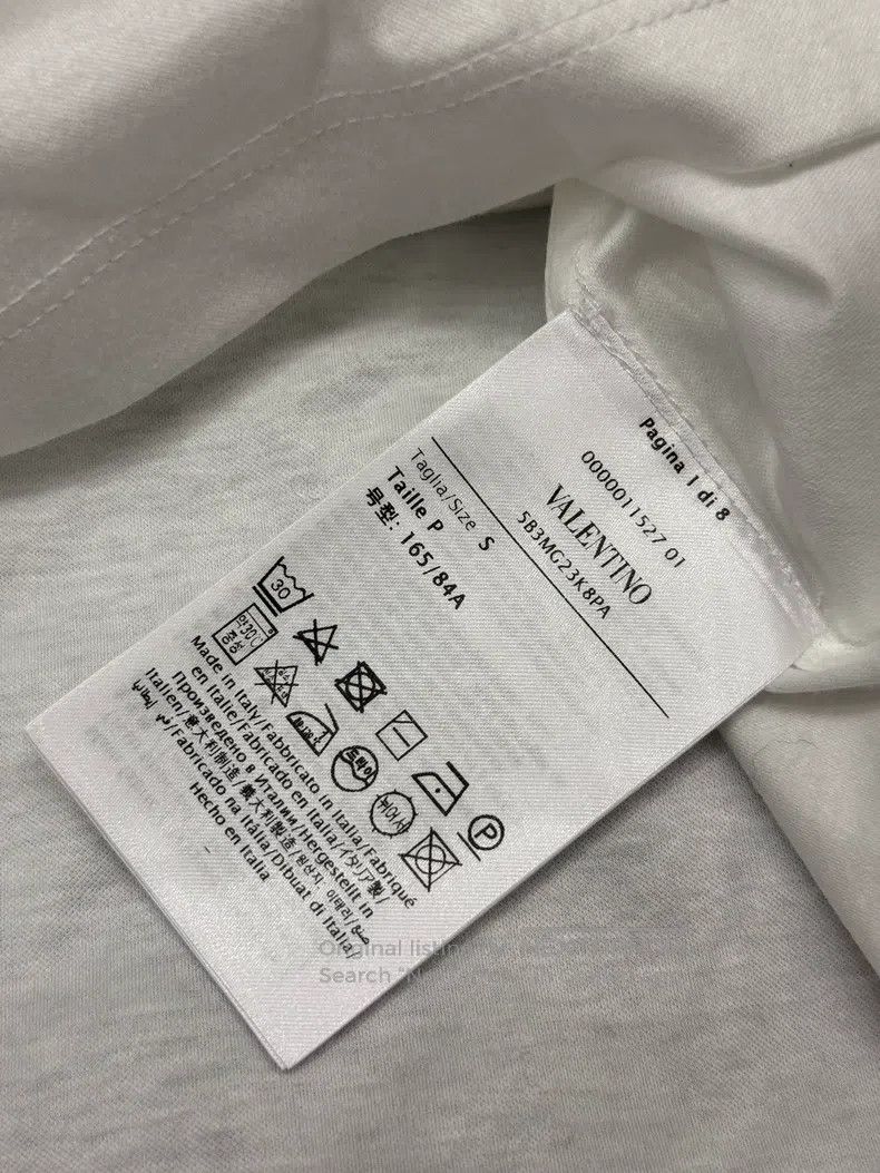 Valentino Valentino White Crew Neck Short Sleeve with Front V Gold L Size US S / EU 44-46 / 1 - 4 Thumbnail