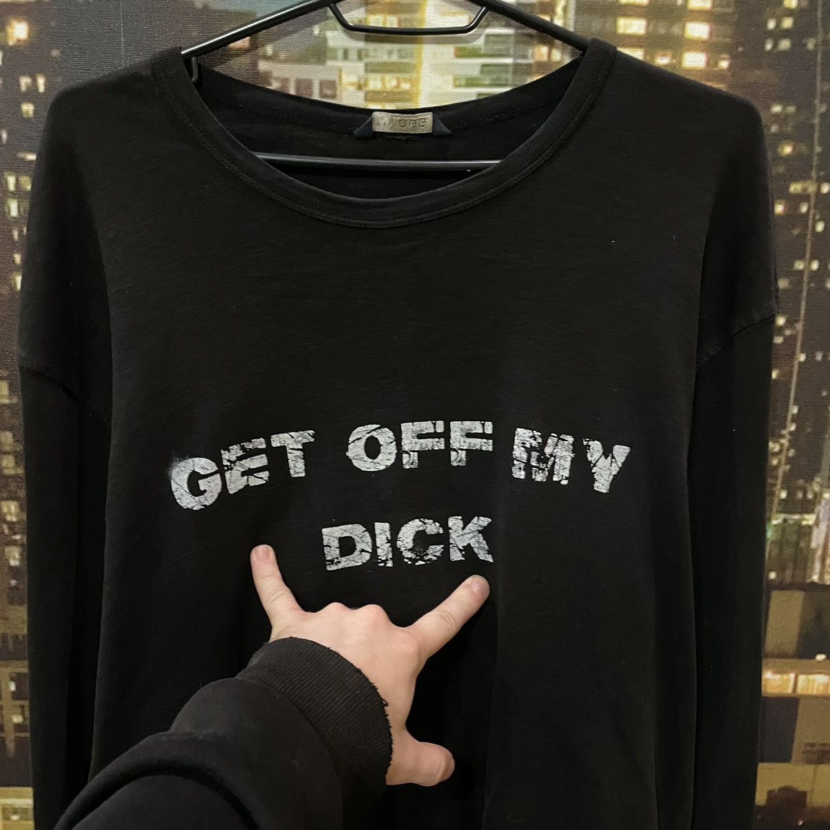 Band Tees OPIUM T SHIRT HUMOR GET OFF MY DICK PENIS SEX PORNSTAR 90s Size US L / EU 52-54 / 3 - 4 Thumbnail