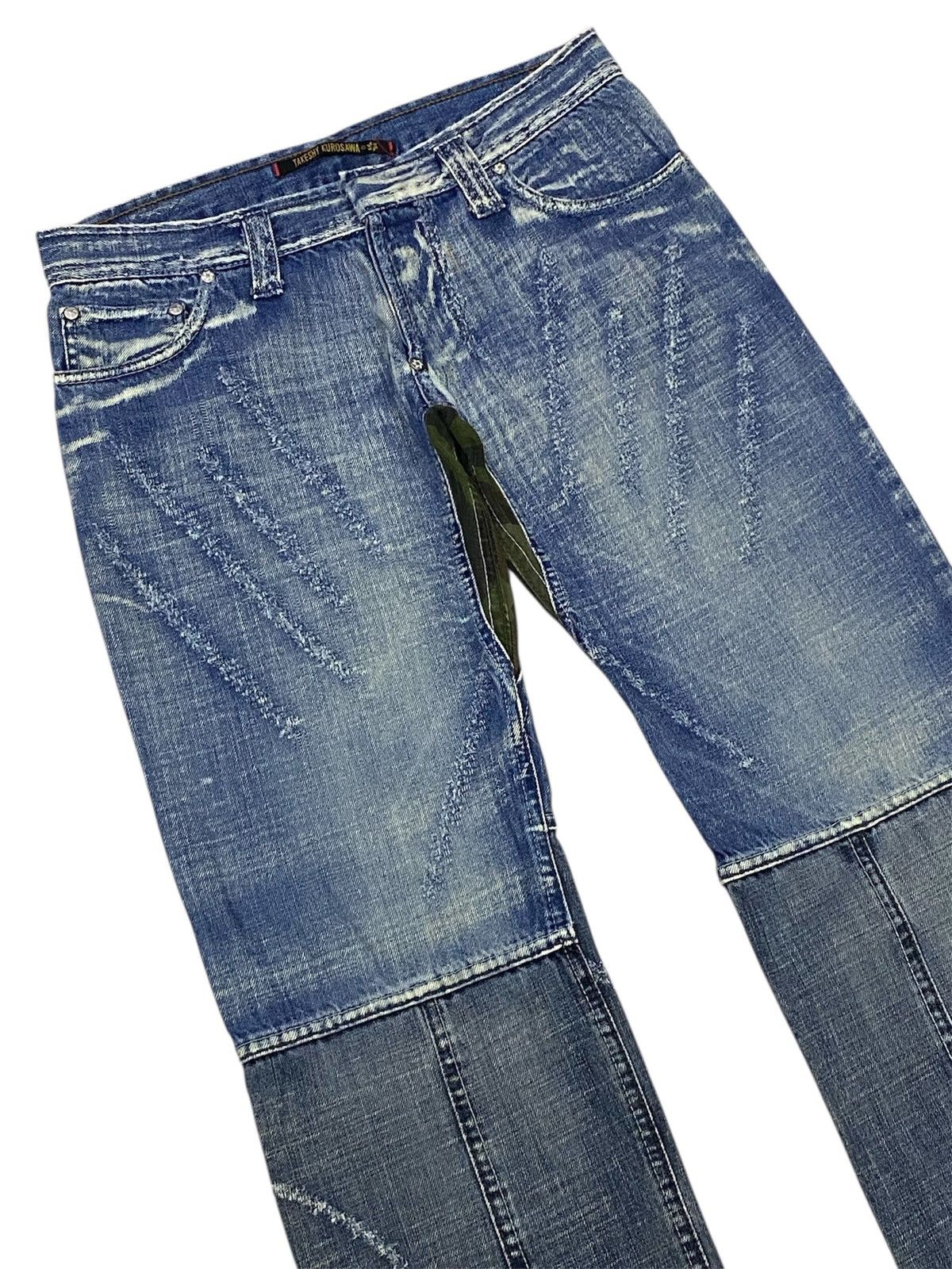 If Six Was Nine × Japanese Brand × Takeshy Kurosawa Takeshy Kurosawa “FEEL” Distressed Washed Denim Size US 32 / EU 48 - 4 Thumbnail