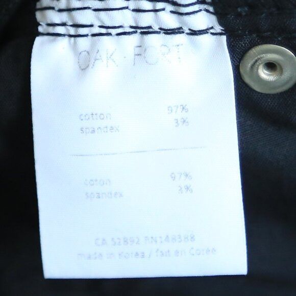 Oak + Fort Oak + Fort Black Fit & Flare Fringe Shark Raw Hem Jeans Size 28" / US 6 / IT 42 - 4 Thumbnail