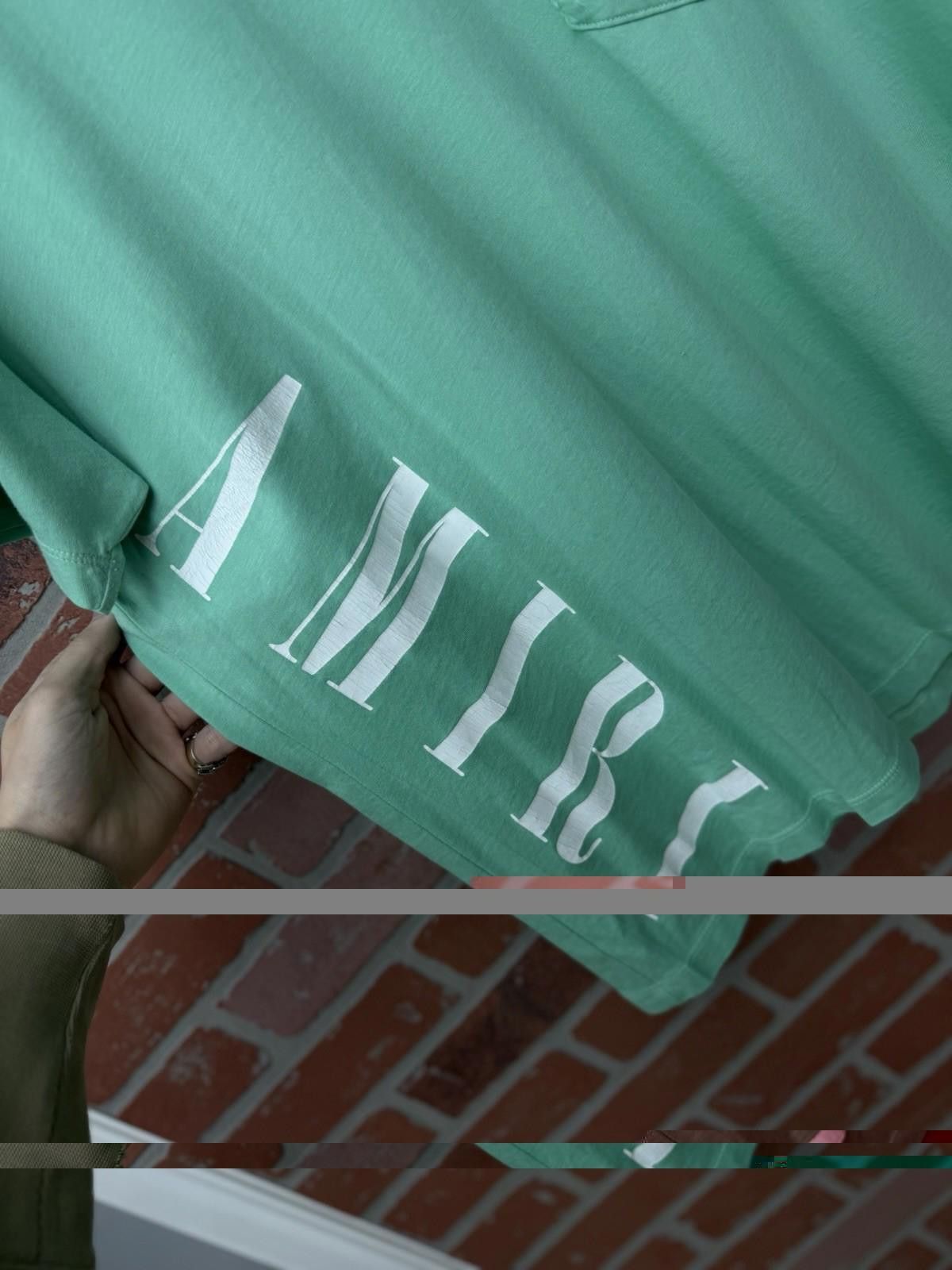 Amiri Size Medium- Amiri Tee Teal Blue Shirt Logo Size US M / EU 48-50 / 2 - 5 Thumbnail