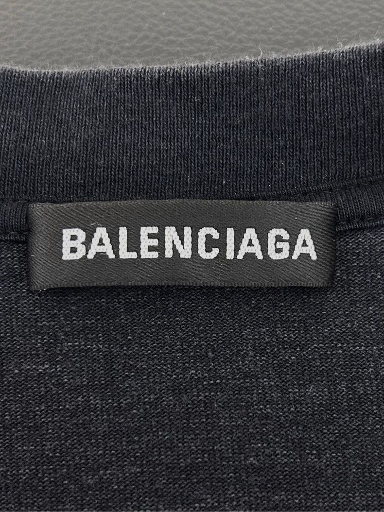 Balenciaga Balenciaga Black Logo V-Neck Loose T-Shirt-2506 Size US XXS / EU 40 - 8 Thumbnail