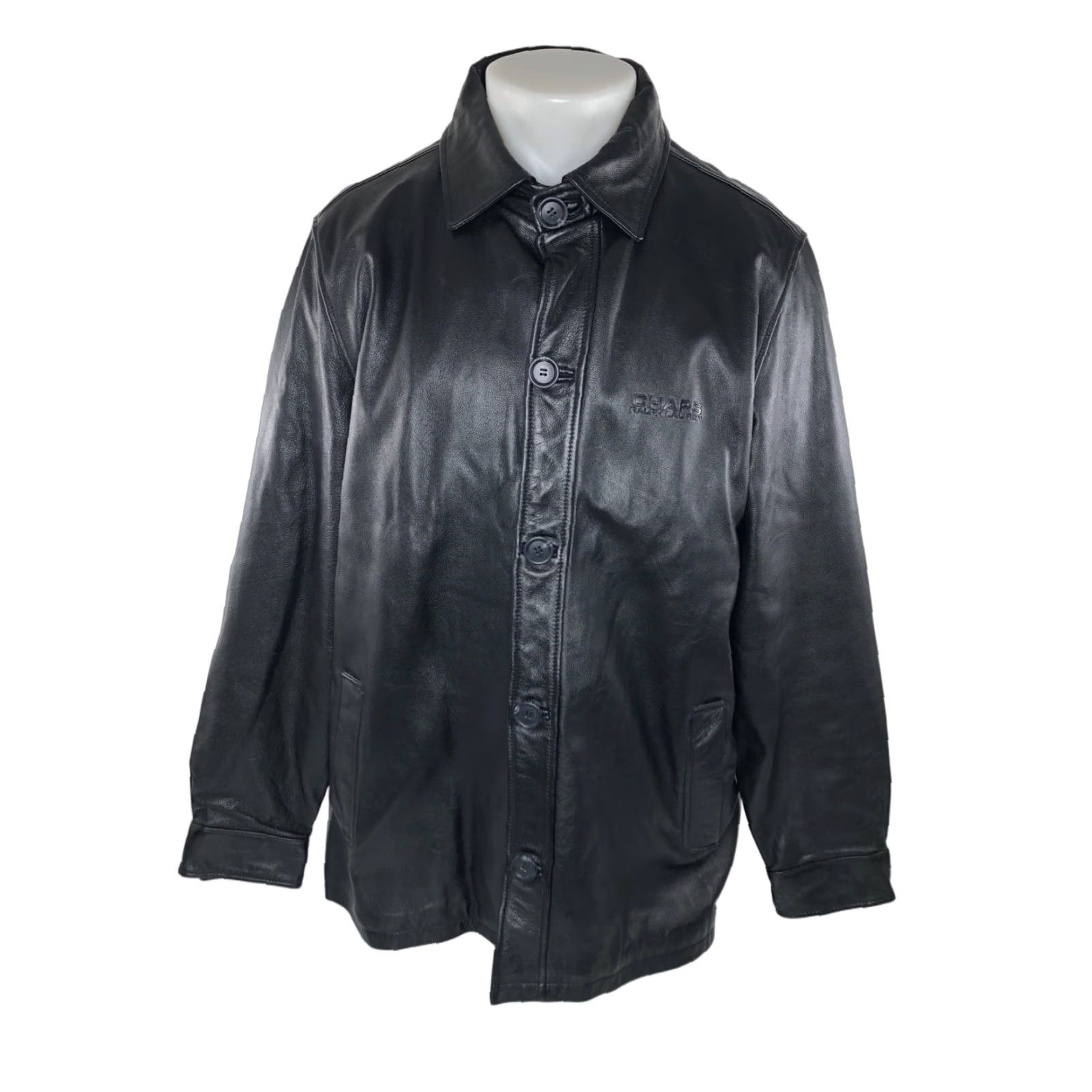 Ralph Lauren RALPH LAUREN CHAPS Leather Heavy Mens M Vintage Embossed Logo Jacket - EXC Black Size M Mens Jacket Size US M / EU 48-50 / 2 - 1 Thumbnail