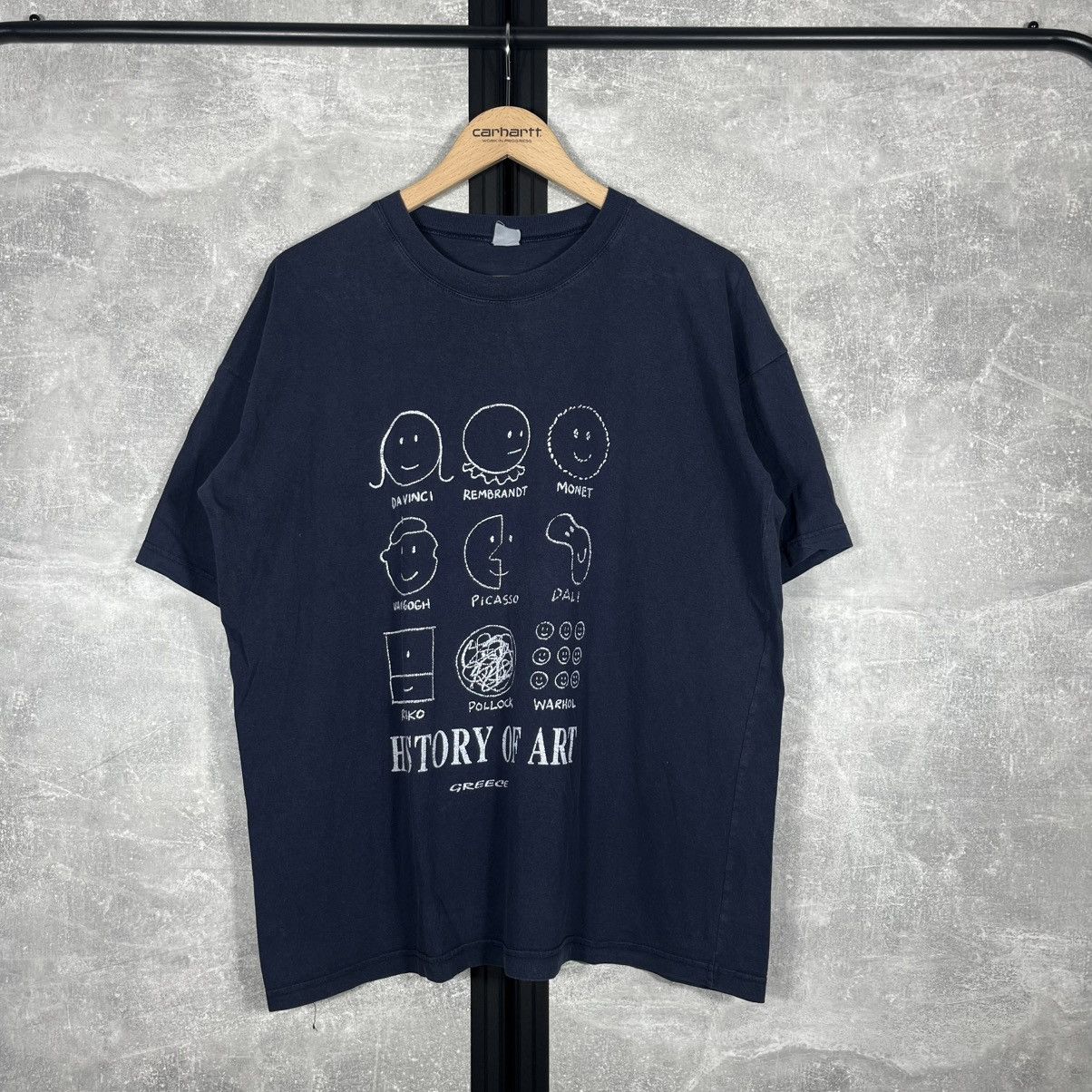 90s USA製 アート Tシャツ 白 XL - Sixpacjoe Web Shop