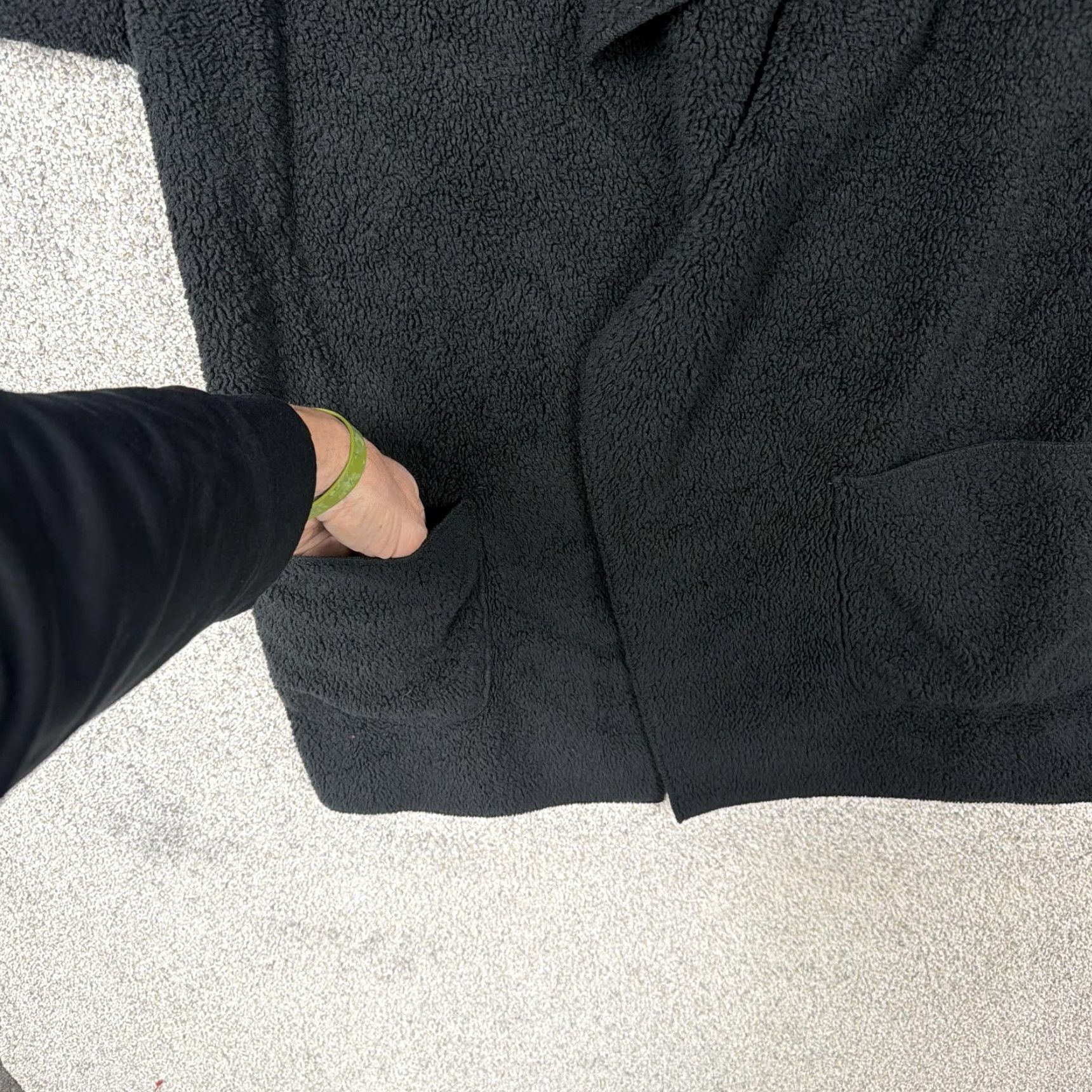 Eddie Bauer Eddie Bauer Lounge Coatigan Womens M Black Fleece Open Front Warm Cabincore Size M / US 6-8 / IT 42-44 - 6 Thumbnail