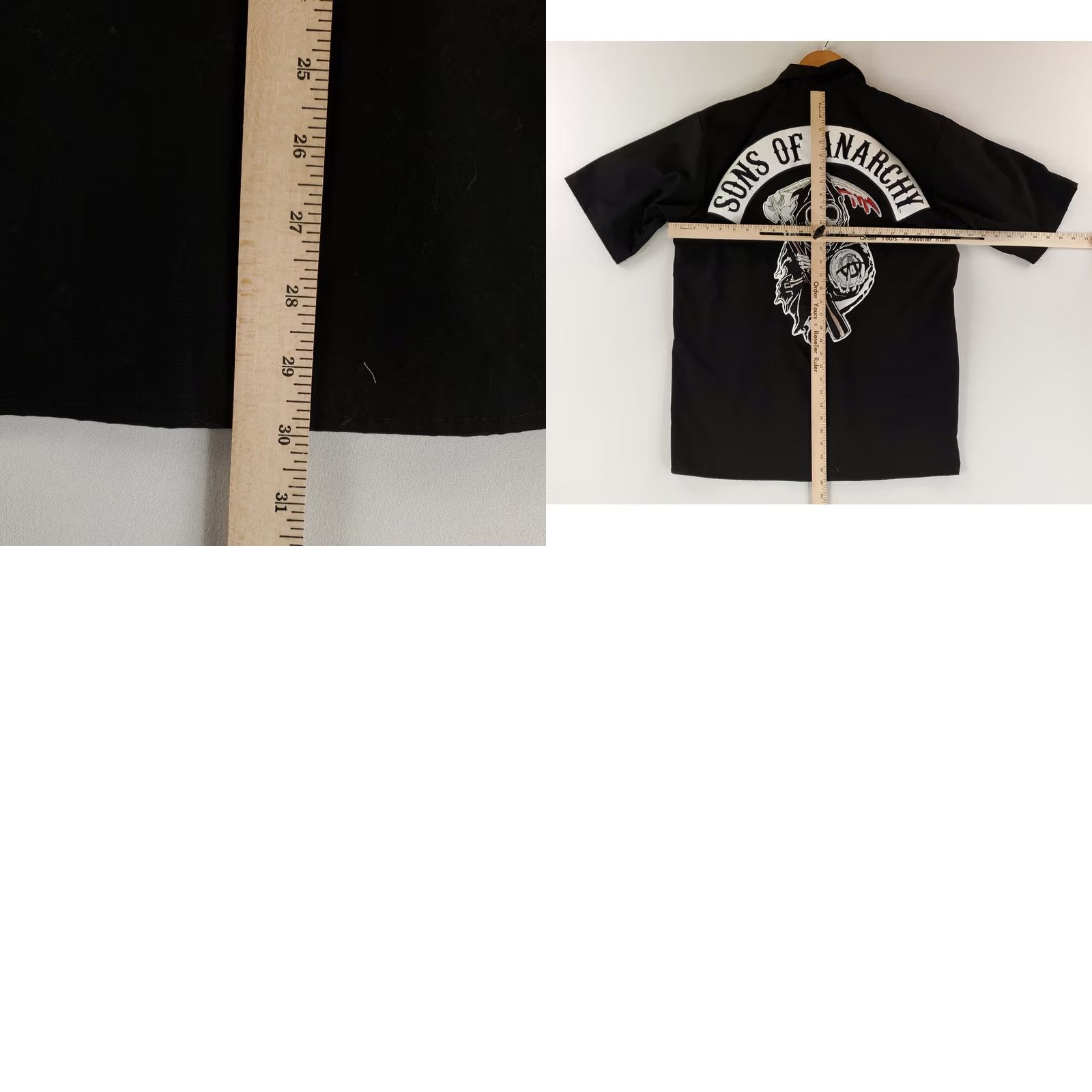 Vintage Sons of Anarchy Shirt Grim Reaper Patch Black Short Sleeve Mens M Made USA Shirt Shirt M Mens Black Size US M / EU 48-50 / 2 - 8 Thumbnail