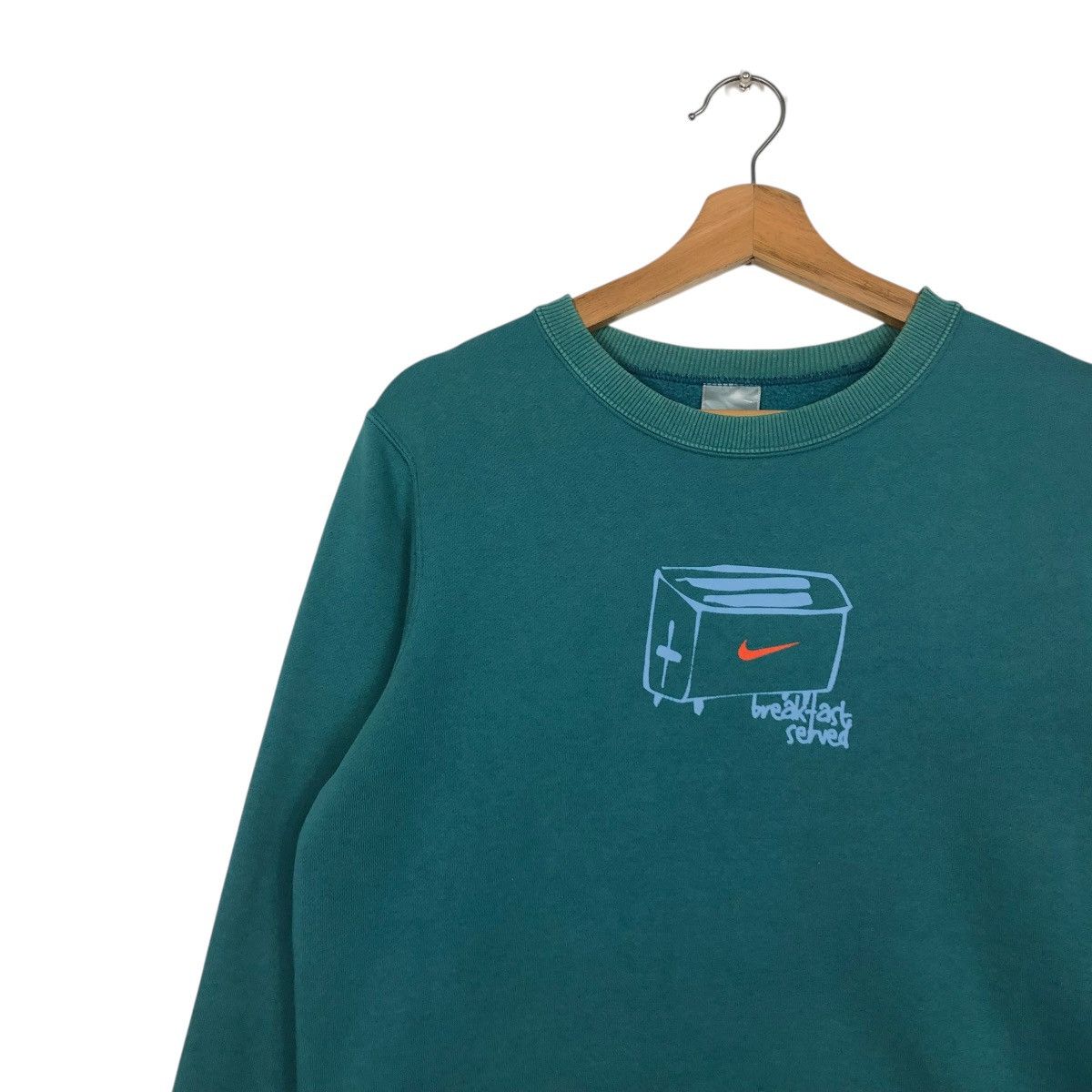 Nike 🔥VINTAGE JUMPER SWEATSHIRT NIKE BIG SWOOSH Size L / US 10 / IT 46 - 9 Thumbnail
