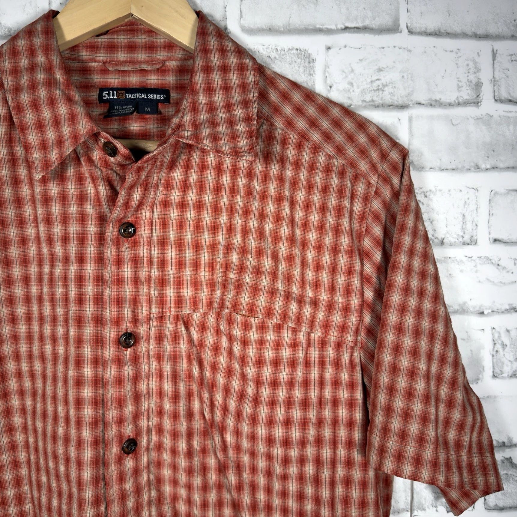 Vintage 5.11 Tactical Series Shirt Mens Size M Short Sleeve Nylon Blend Button Down Snap Size US M / EU 48-50 / 2 - 2 Thumbnail