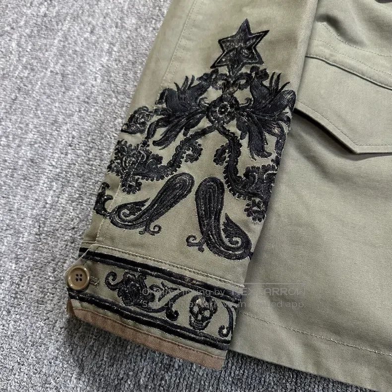 Alexander McQueen ALEXANDER MCQUEEN Military Green Embroidered Logo Workwear Size US M / EU 48-50 / 2 - 4 Thumbnail