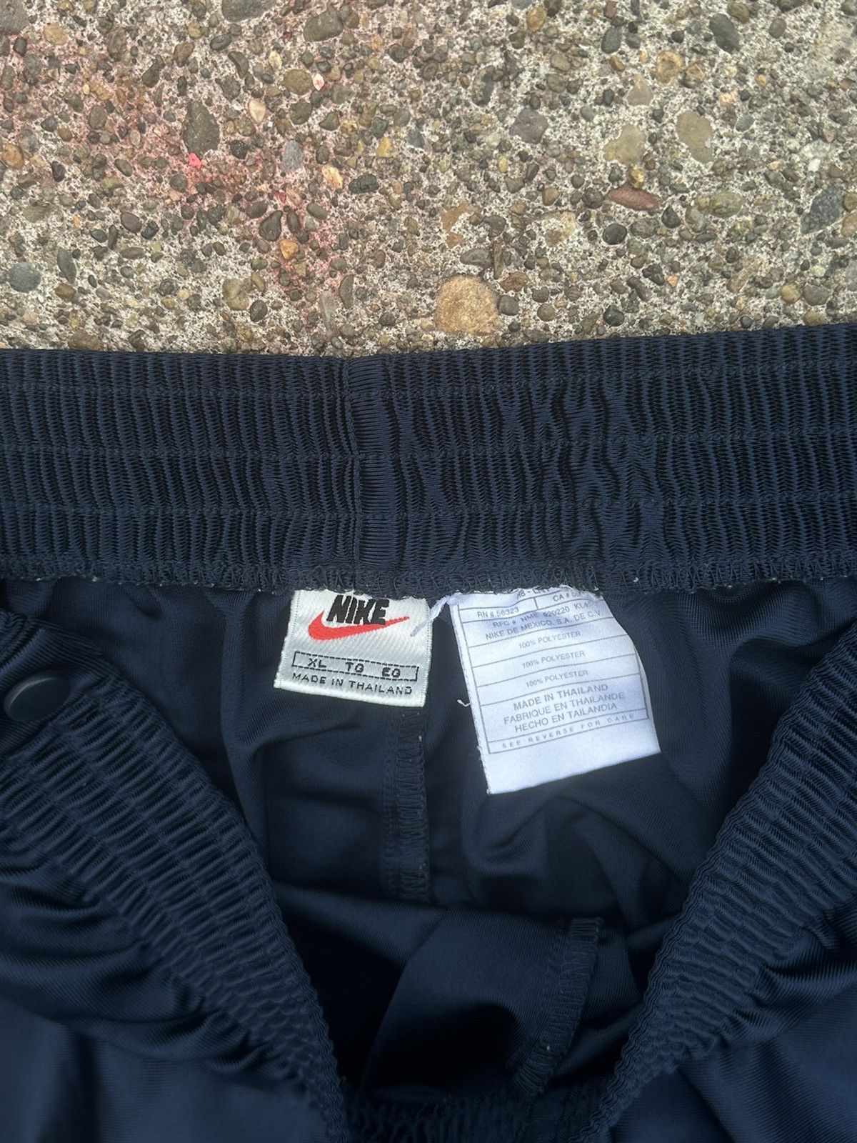 Nike × Vintage Nike Vintage Navy Track Pant Size US 33 - 3 Thumbnail