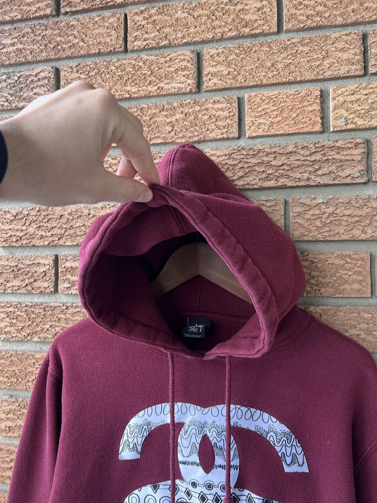 Stussy Stussy Hoodie Box Logo Red Grey Y2K Size US L / EU 52-54 / 3 - 3 Thumbnail