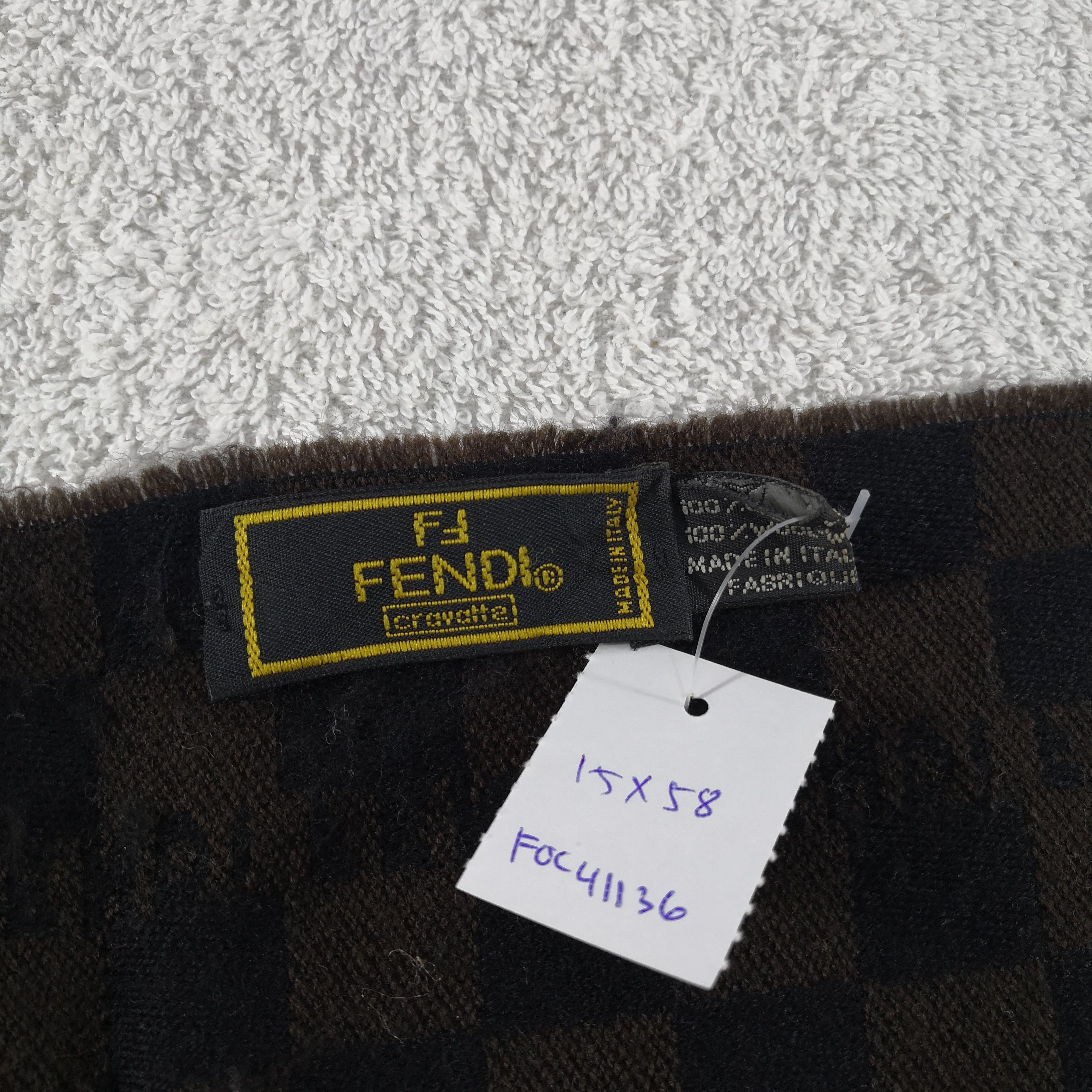 Fendi × Vintage Vintage Fendi Wool Scarf Muffler Cashmere Scarves Size ONE SIZE - 4 Thumbnail