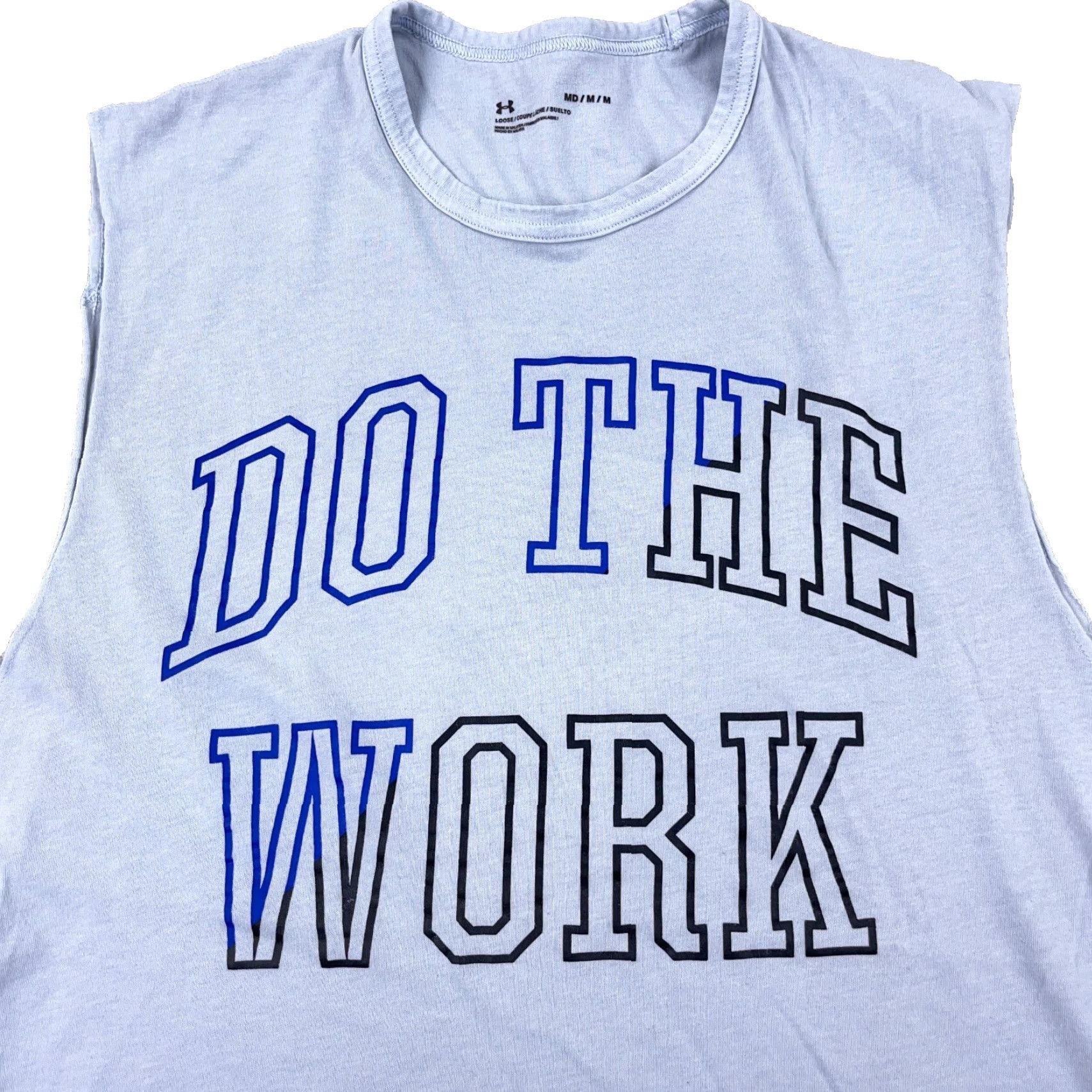 Under Armour Under Armour Project Rock Men Tank Top Tee Short Gray M Medium Sleeveless Regular Cotton Jersey Logo USA Stars T-Shirt Size US M / EU 48-50 / 2 - 2 Thumbnail
