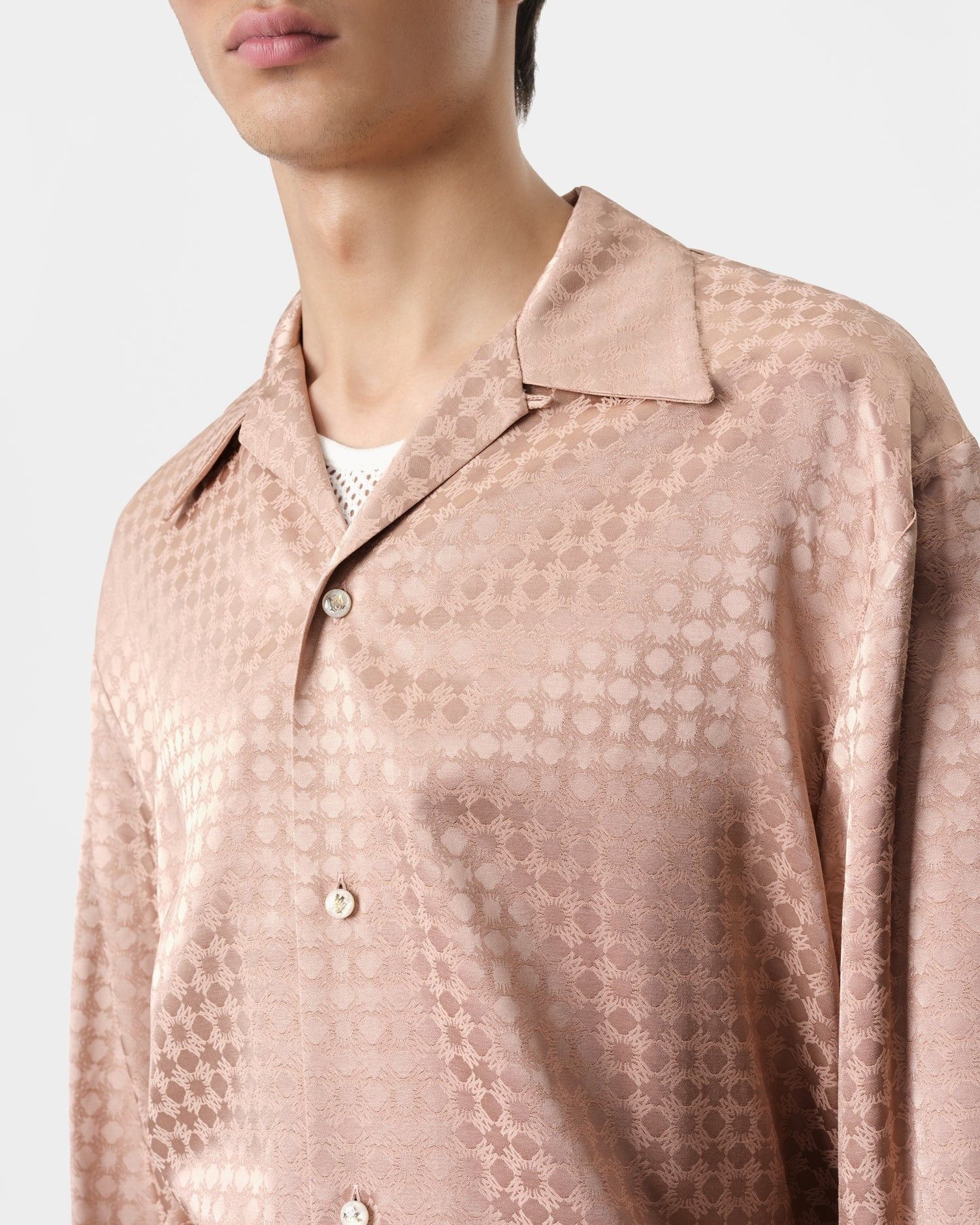 Amiri o1orln1025 MA Quad Long Sleeve Shirt in Light Pink Size US S / EU 44-46 / 1 - 4 Thumbnail