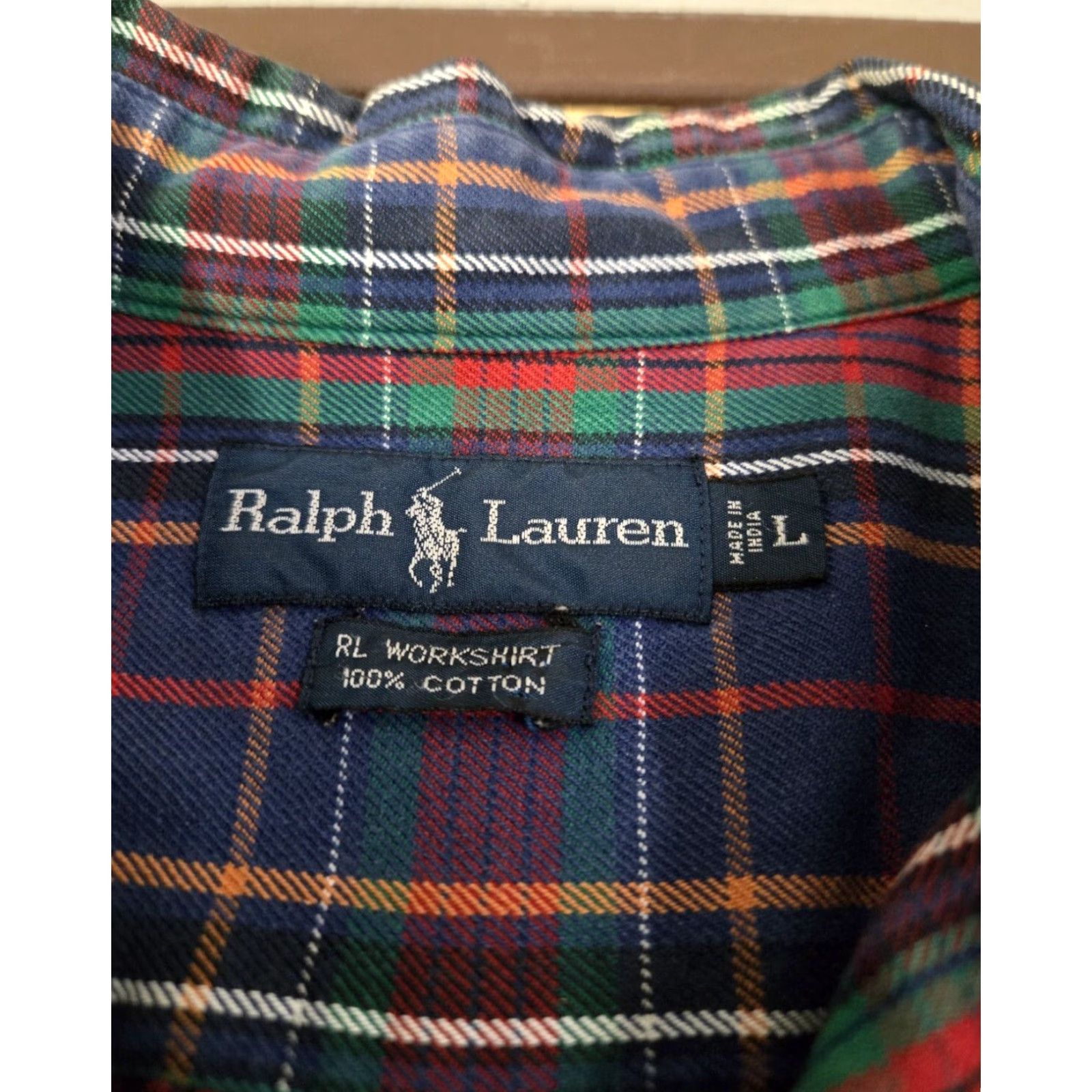 Ralph Lauren Ralph Lauren Workshirt Mens L Blue Plaid Cotton Flannel Button-Up Button-Down Collar Pockets Casual Workwear Long Sleeve Short Description: N/A Size US L / EU 52-54 / 3 - 4 Thumbnail