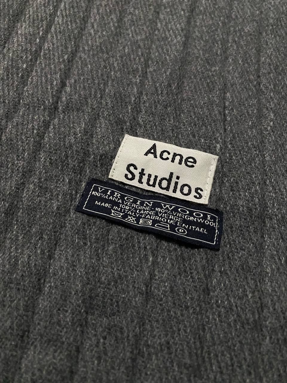 Acne Studios Scarf Acne Studio Virgin Wool Dark Gray OverSize Y2K Size ONE SIZE - 2 Thumbnail