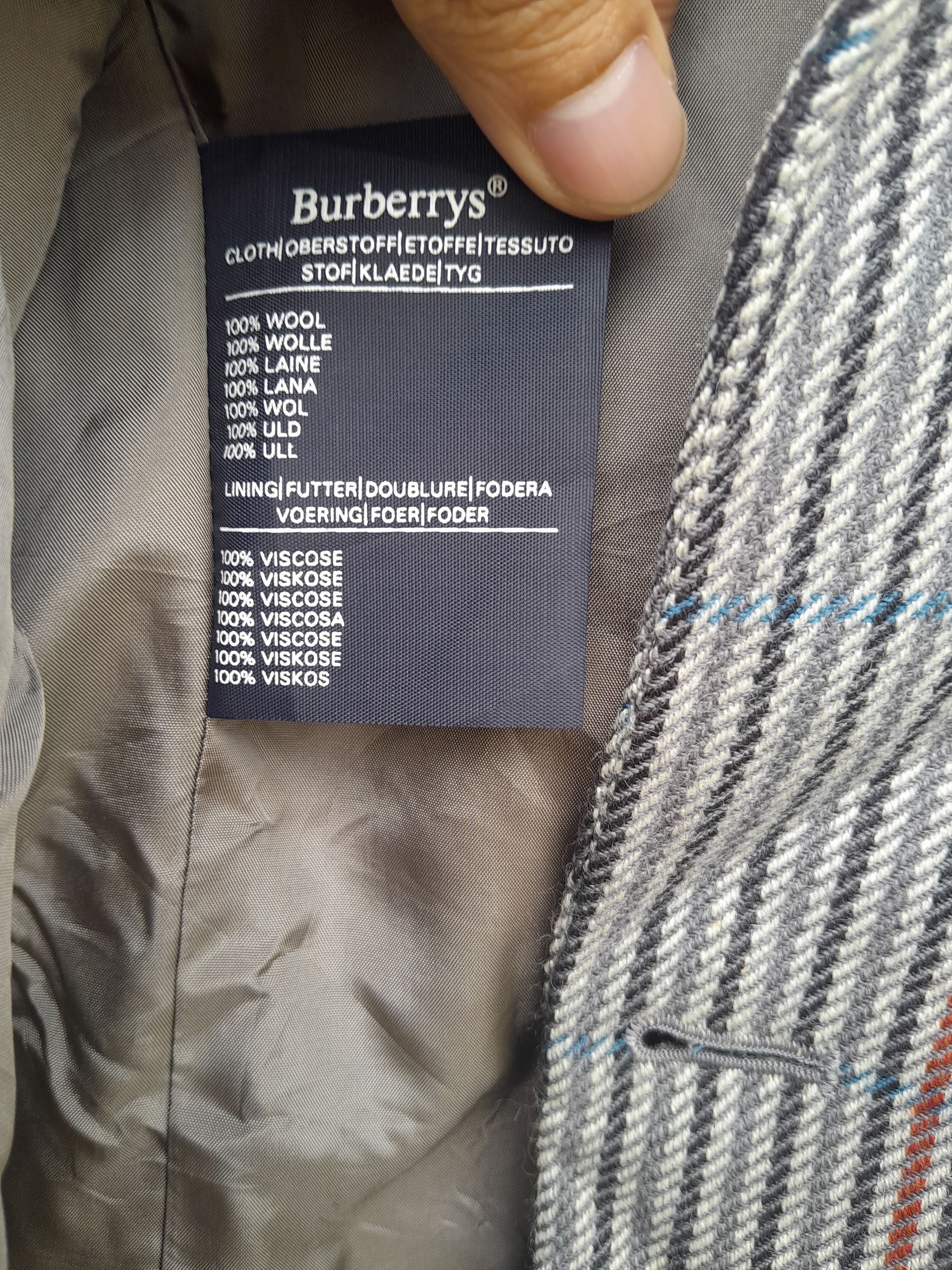 Burberry × Burberry Prorsum × Vintage 💥FINAL DROP 💥Made in England Burberrys Wool Blazzer Fit S Size 38R - 10 Thumbnail