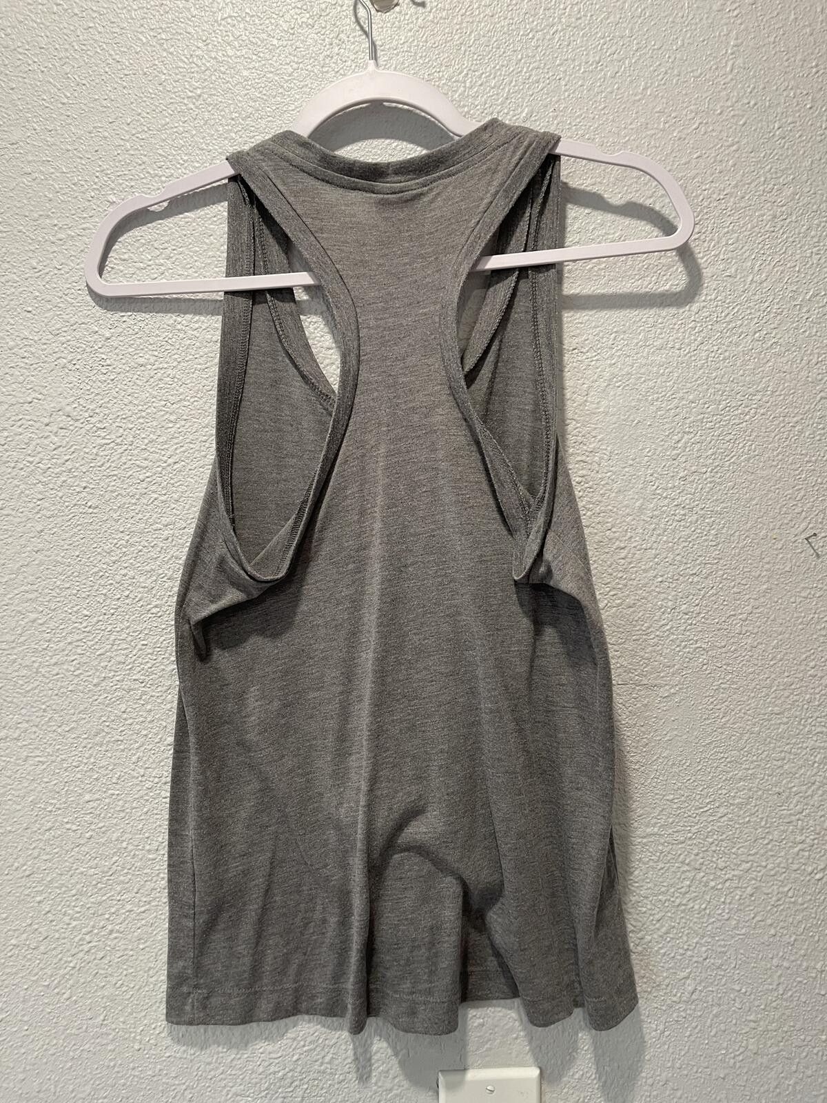 Nike Nike Gray Racerback Tank Top with Black Logo Size S / US 4 / IT 40 - 2 Thumbnail