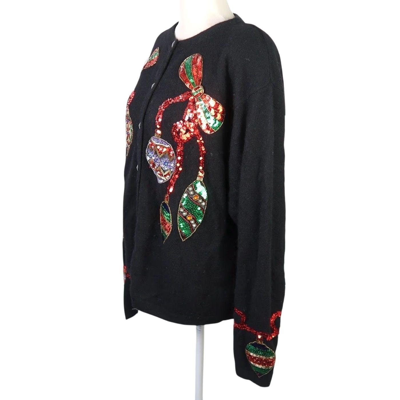 Vintage VINTAGE 90S CHRISTMAS WESTBOUND BLACK ANGORA WOOL SEQUIN CARDIGAN M User: VINTAGE 90S WESTBOUND BLACK ANGORA WOOL SEQUIN CARDIGAN M Size M / US 6-8 / IT 42-44 - 3 Thumbnail