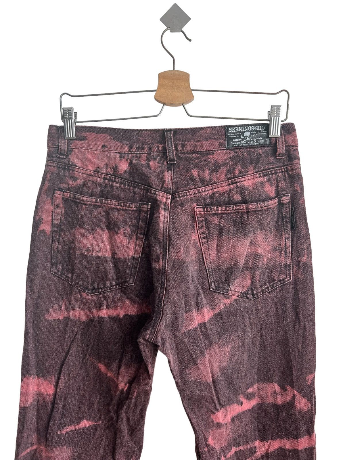 BERNINGS SHO 1990s Berning-Sho 🇯🇵 Anarchy Statement Baggy Jeans Denim Size US 33 - 9 Thumbnail