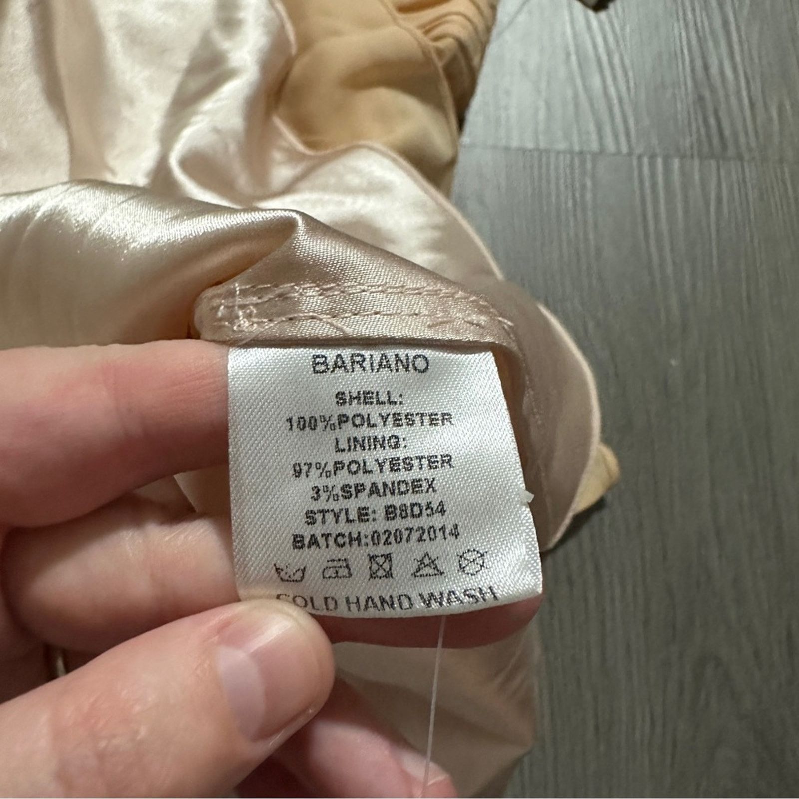 Other Bariano Corinne Peach Nude V-Neck Drape Maxi Dress Sz 8 Size M / US 6-8 / IT 42-44 - 9 Thumbnail