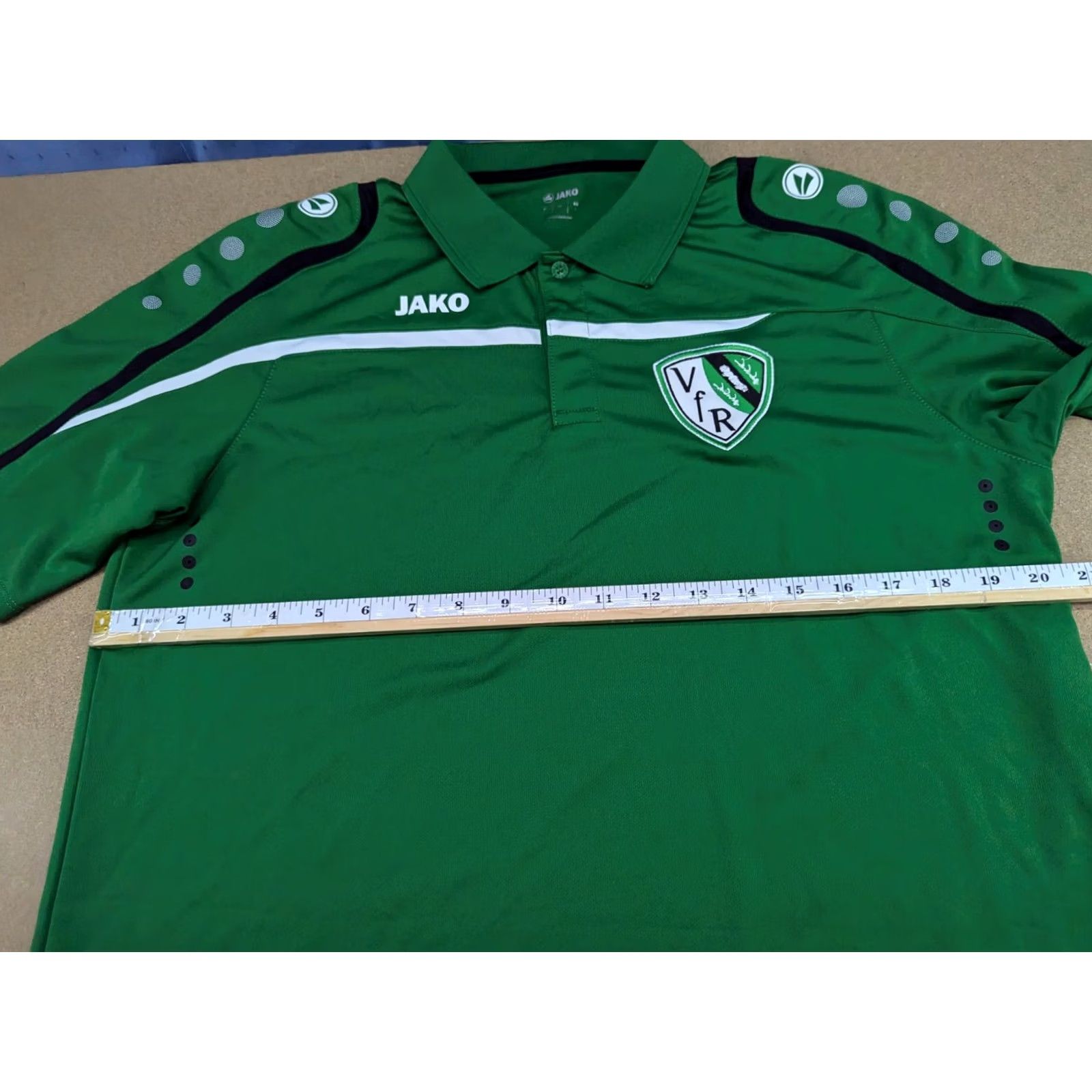 Vintage JAKO Shirt Adult M Football Green Jako VfR Stockach 09 Jersey 2007 Short Sleeve Pullover Round Neck Athletic Quick Dry Sports Men Size US M / EU 48-50 / 2 - 3 Thumbnail