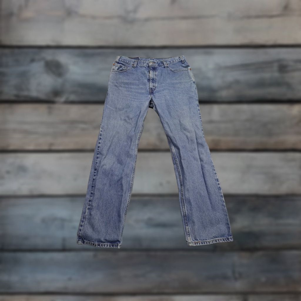Levi's VINTAGE Levi's 505 Jeans Mens 36x30 Blue Regular Fit Western Cowboy Light Wash Leather? Size US 36 / EU 52 - 1 Thumbnail