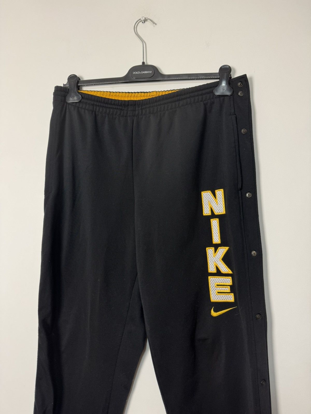 Nike Vintage 90s Nike Swoosh Side Snap Baggy Pants Y2K Style Size US 34 / EU 50 - 2 Thumbnail