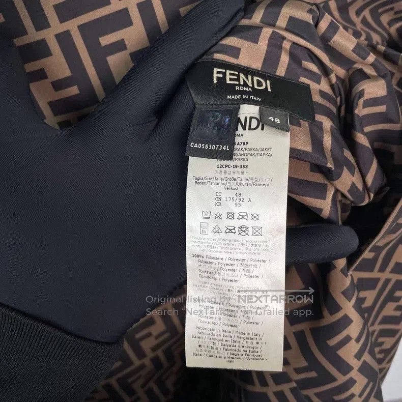 Fendi Fendi Monogrammed Double F Printed Striped Mid-Length Hood Size US M / EU 48-50 / 2 - 9 Thumbnail
