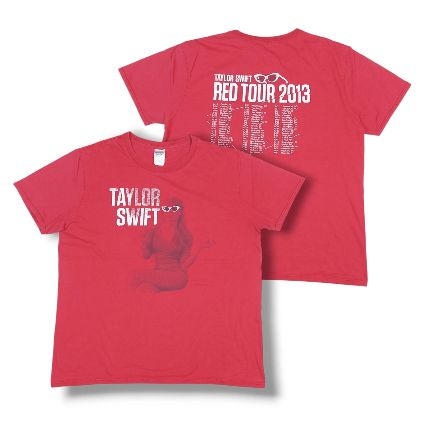 Band Tees Vintage Taylor Swift Red Tour 2013 Double-Sided TEE Size US L / EU 52-54 / 3 - 1 Thumbnail