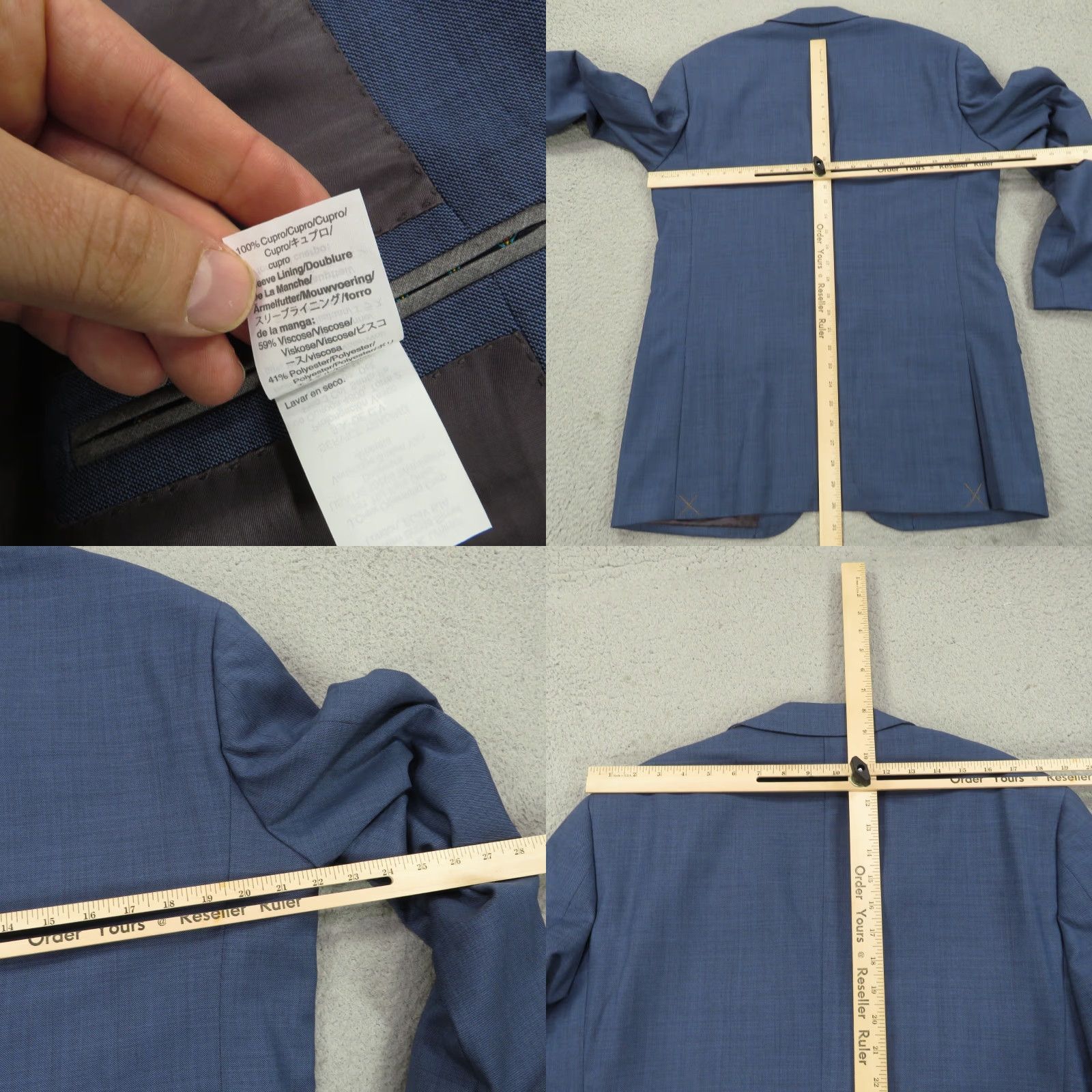 J.Crew J Crew Ludlow Blazer 40L Four Season Tollegno Wool Sport Coat Jacket Blue Size 40R - 9 Thumbnail