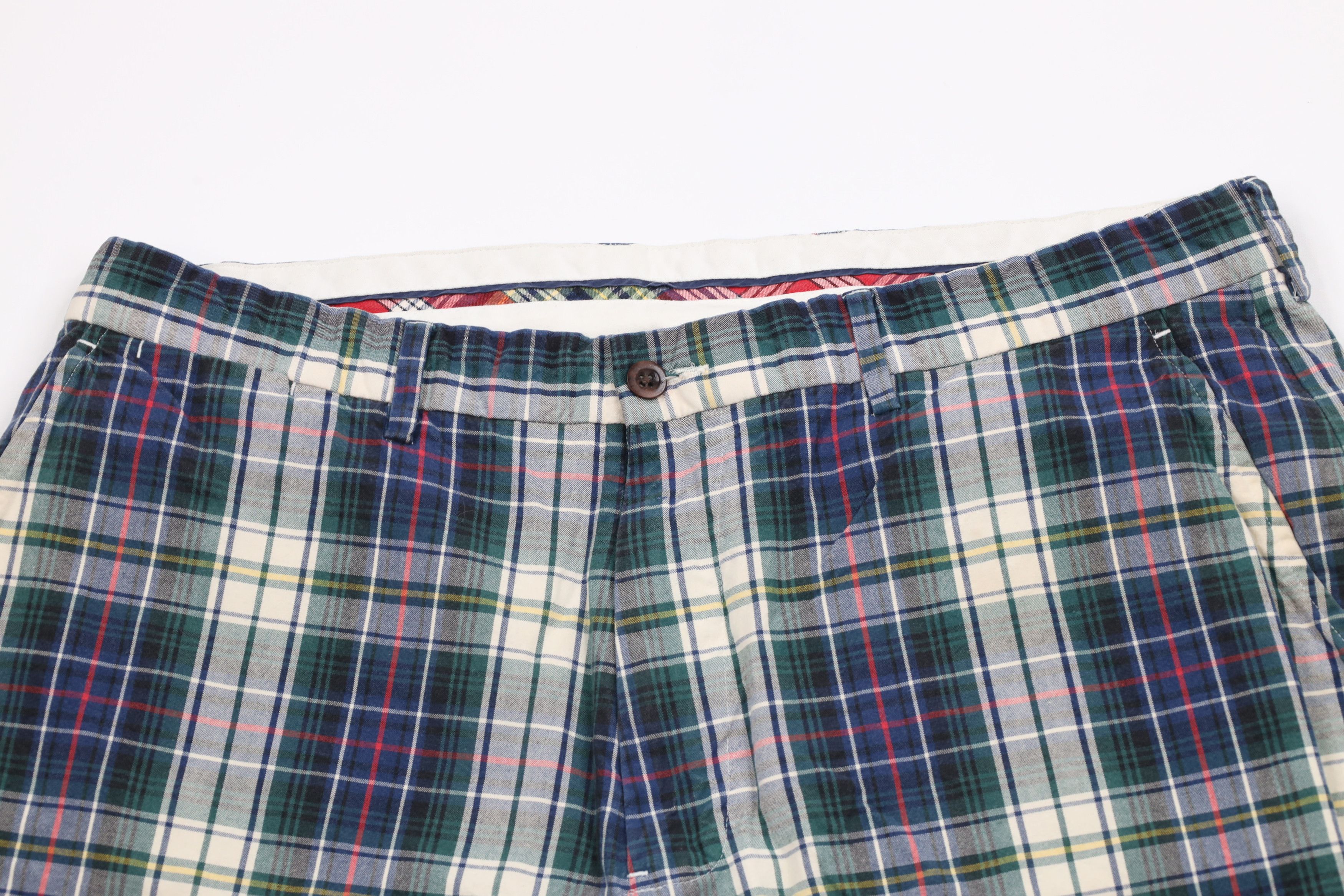 Ralph Lauren × Vintage Vintage 90s Ralph Lauren Front Golfing Chino Shorts Plaid Size US 36 / EU 52 - 2 Thumbnail