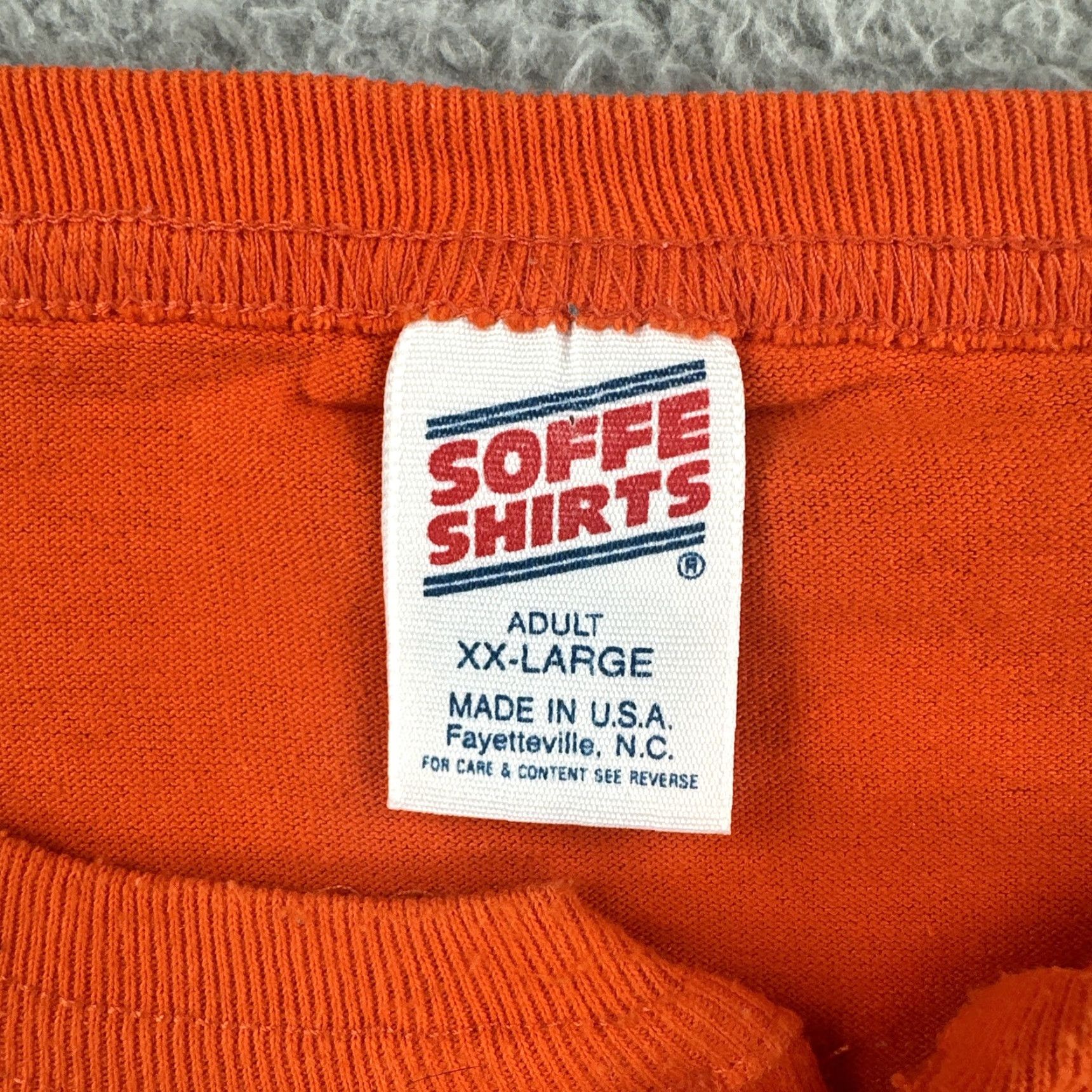 Soffe VINTAGE Soffe Shirts 2XL Orange Henley Short Sleeve USA 90s Sports Shirt Mens Size US XXL / EU 58 / 5 - 7 Thumbnail