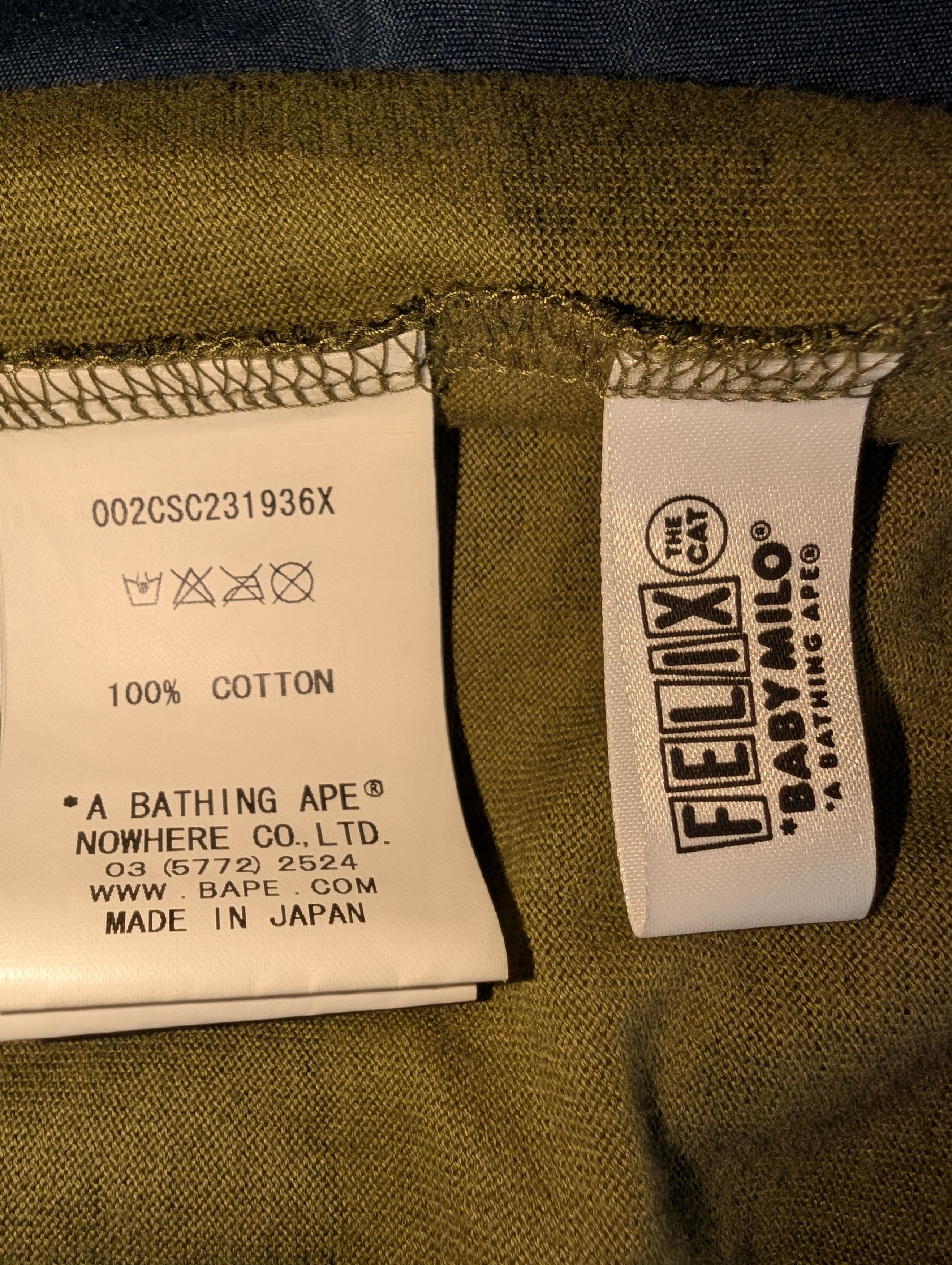 Bape BAPE X FELIX THE CAT GREEN CAMO T-SHIRT SZ LARGE Size US L / EU 52-54 / 3 - 6 Thumbnail
