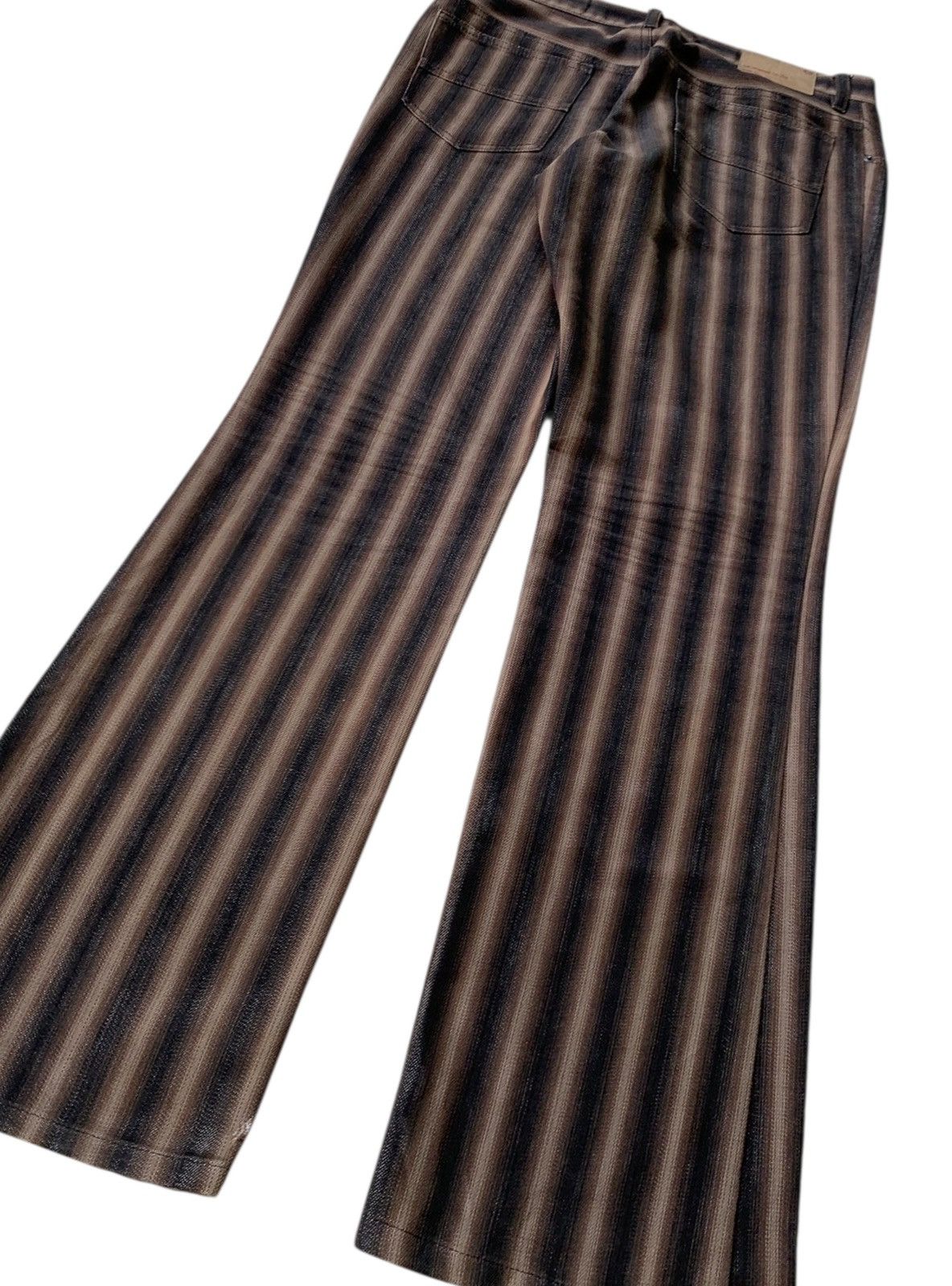 Tornado Mart 2000s Michel klein homme flare striped pants Size US 31 - 4 Thumbnail