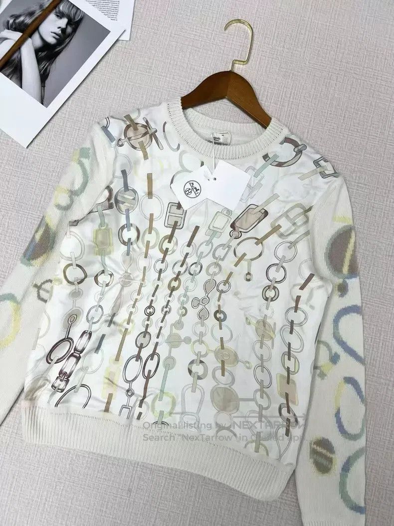 Hermes Hermes Silk and Cashmere Mixed Knit Top Size XS / US 0-2 / IT 36-38 - 2 Thumbnail