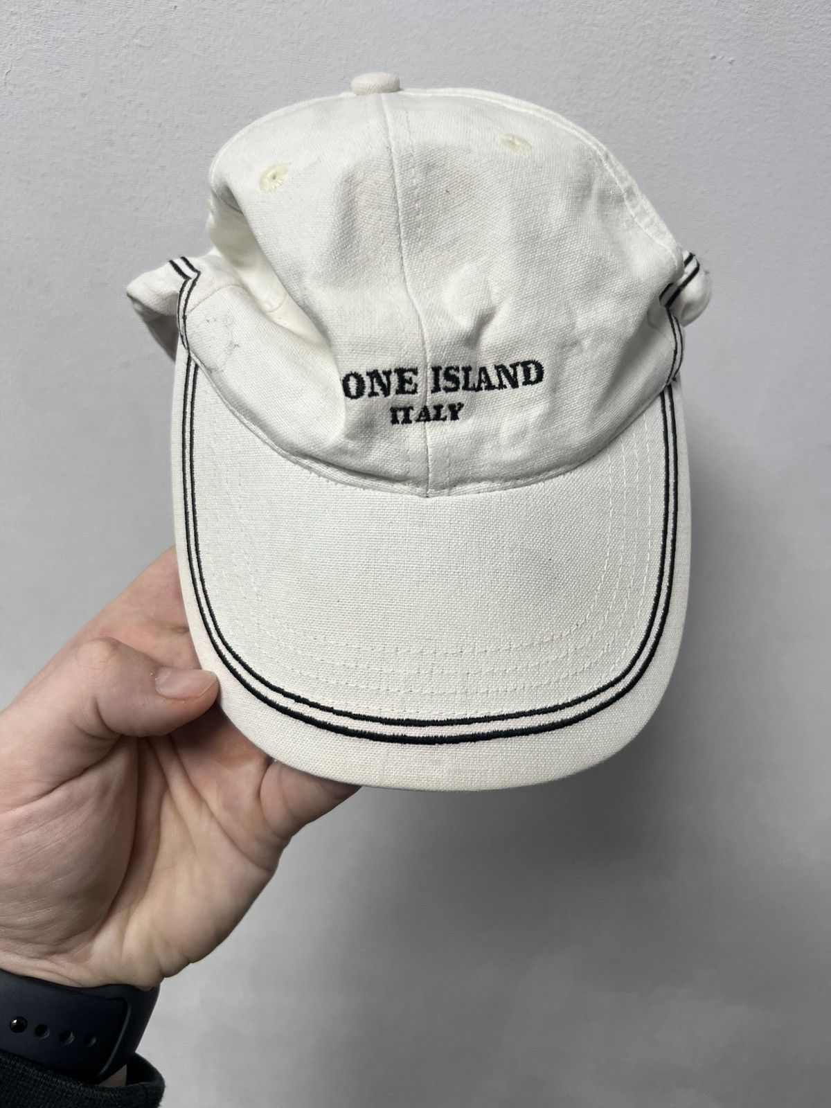 Massimo Osti Vintage Stone Island Cap Logo White Size ONE SIZE - 7 Thumbnail