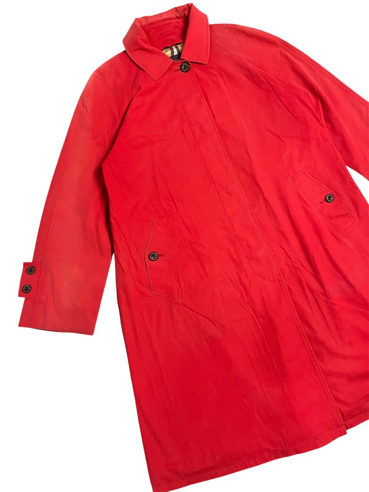 Burberry Burberry Red Novacheck Sunfaded Trench Coat Size US M / EU 48-50 / 2 - 5 Thumbnail