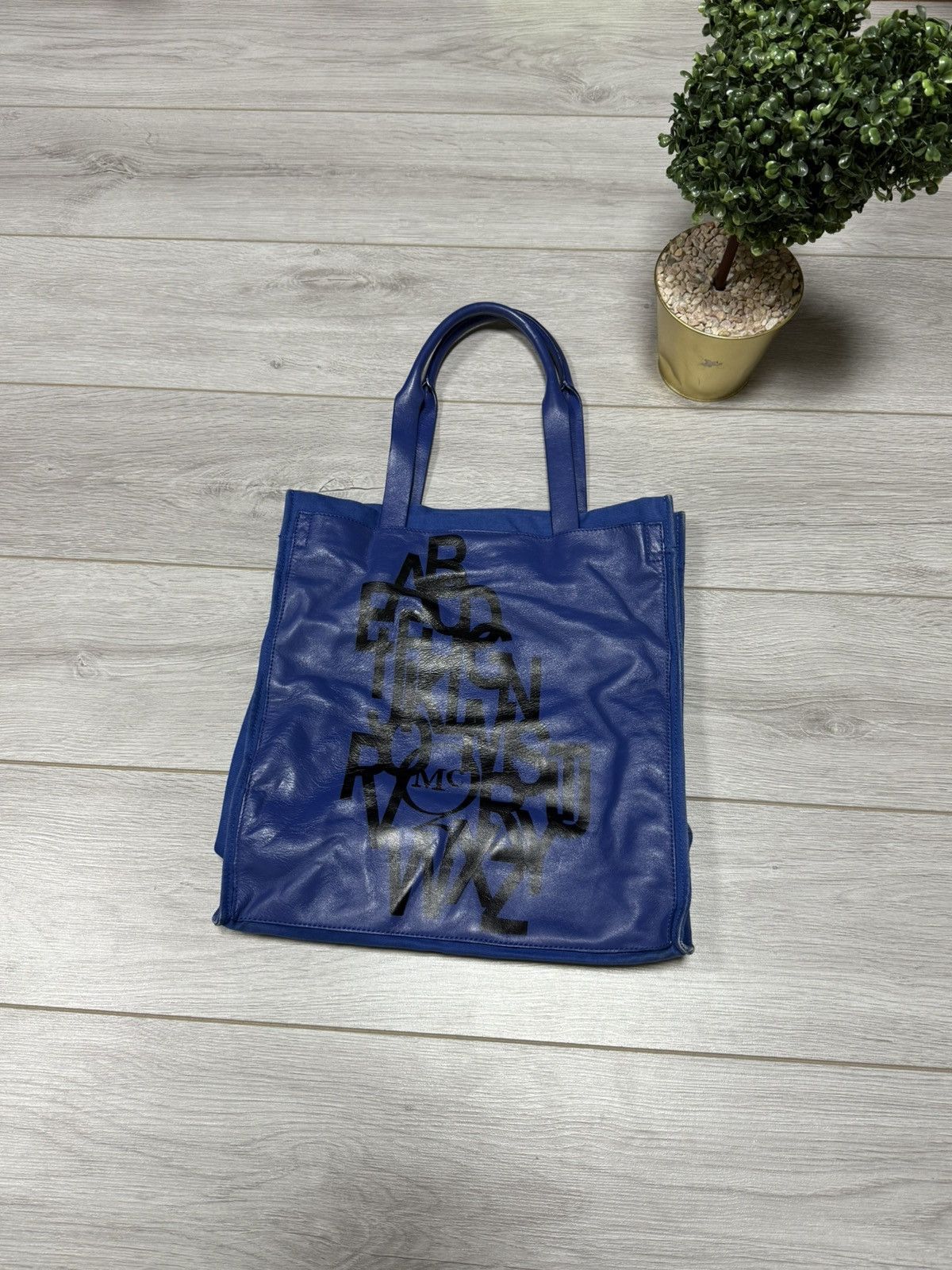 Alexander McQueen Alexander McQueen leather canvas big logo shopper Size ONE SIZE - 2 Thumbnail