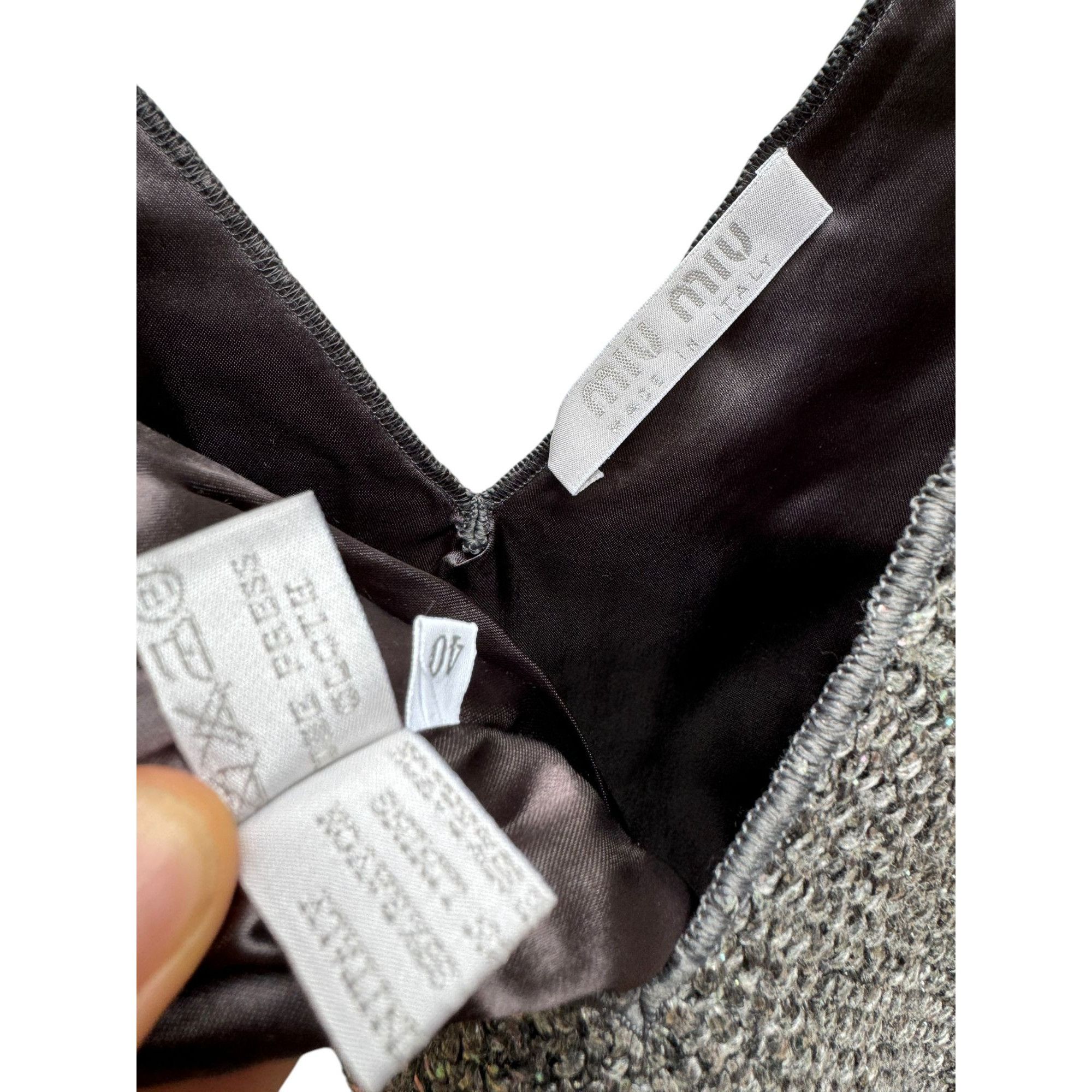 Miu Miu Grey Shiny Top Size XS / US 0-2 / IT 36-38 - 6 Thumbnail
